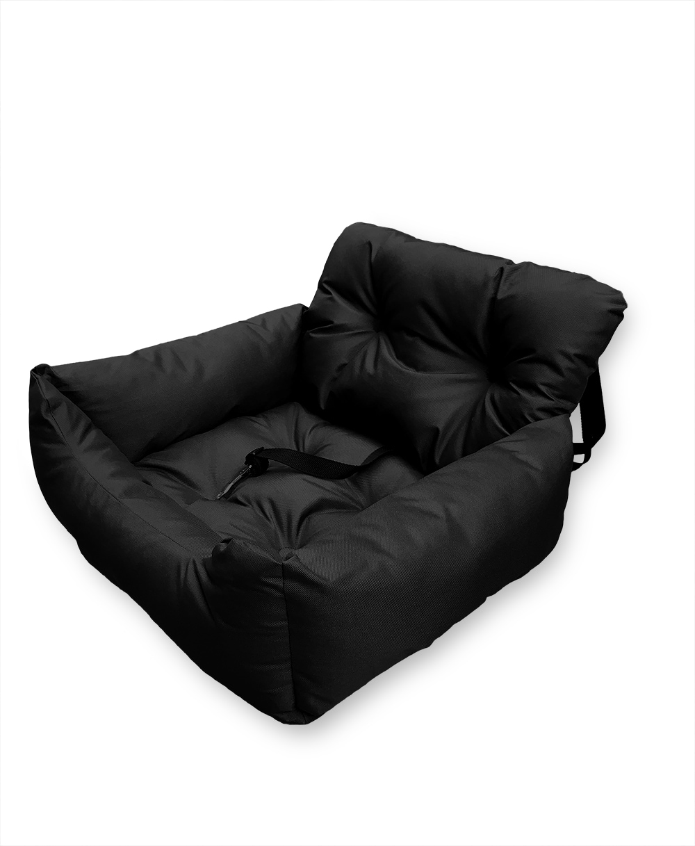 Precious Tails E1915WTB-BLK Polyester Car seat bed , Black