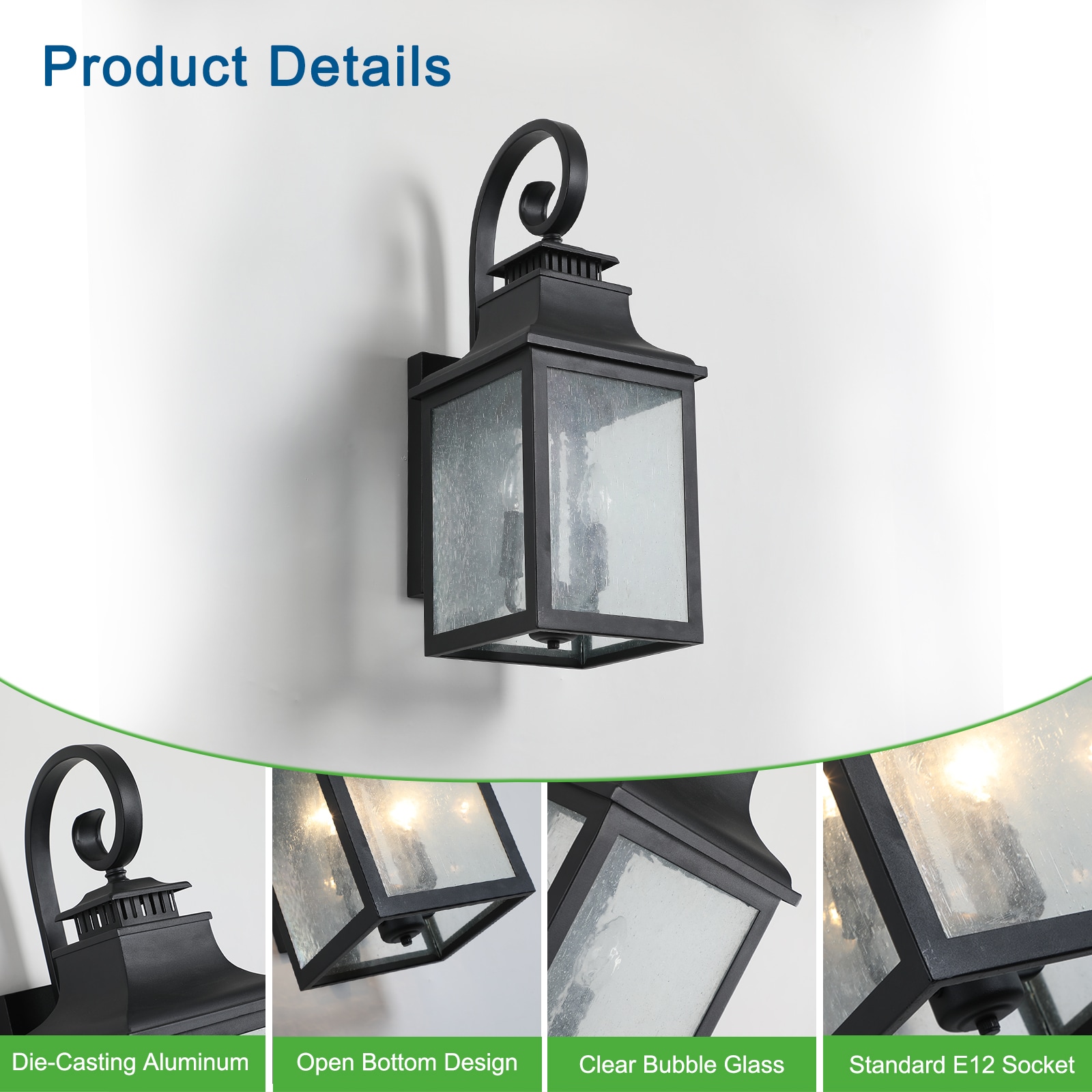 Forclover WYL3-PK1703 Outdoor-Wall-Lighting - View #3
