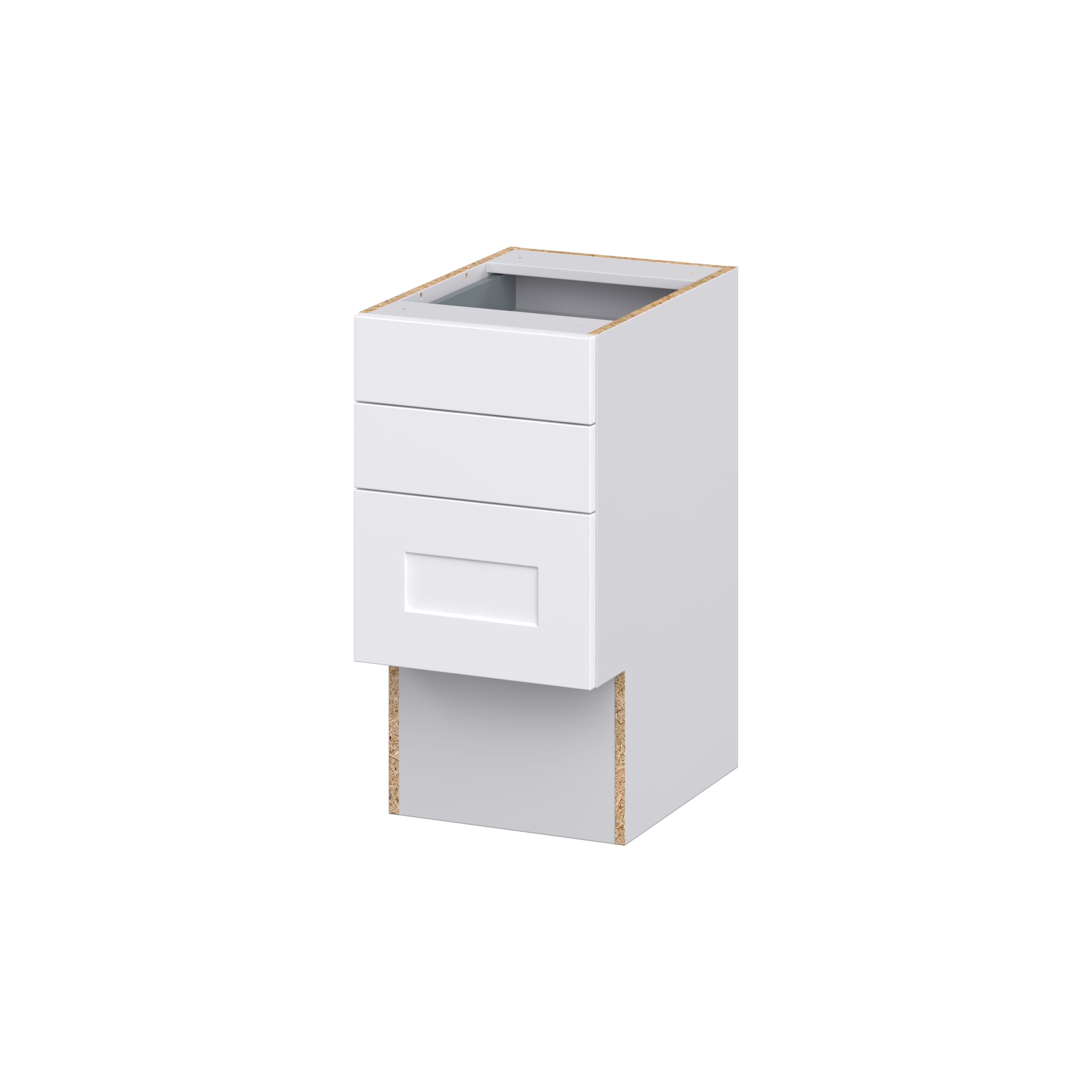 Hugo&Borg Jolie 12-in W x 30-in H x 21-in D Warm White 4-Drawer Base Fully Assembled Cabinet (Recessed Panel Style)