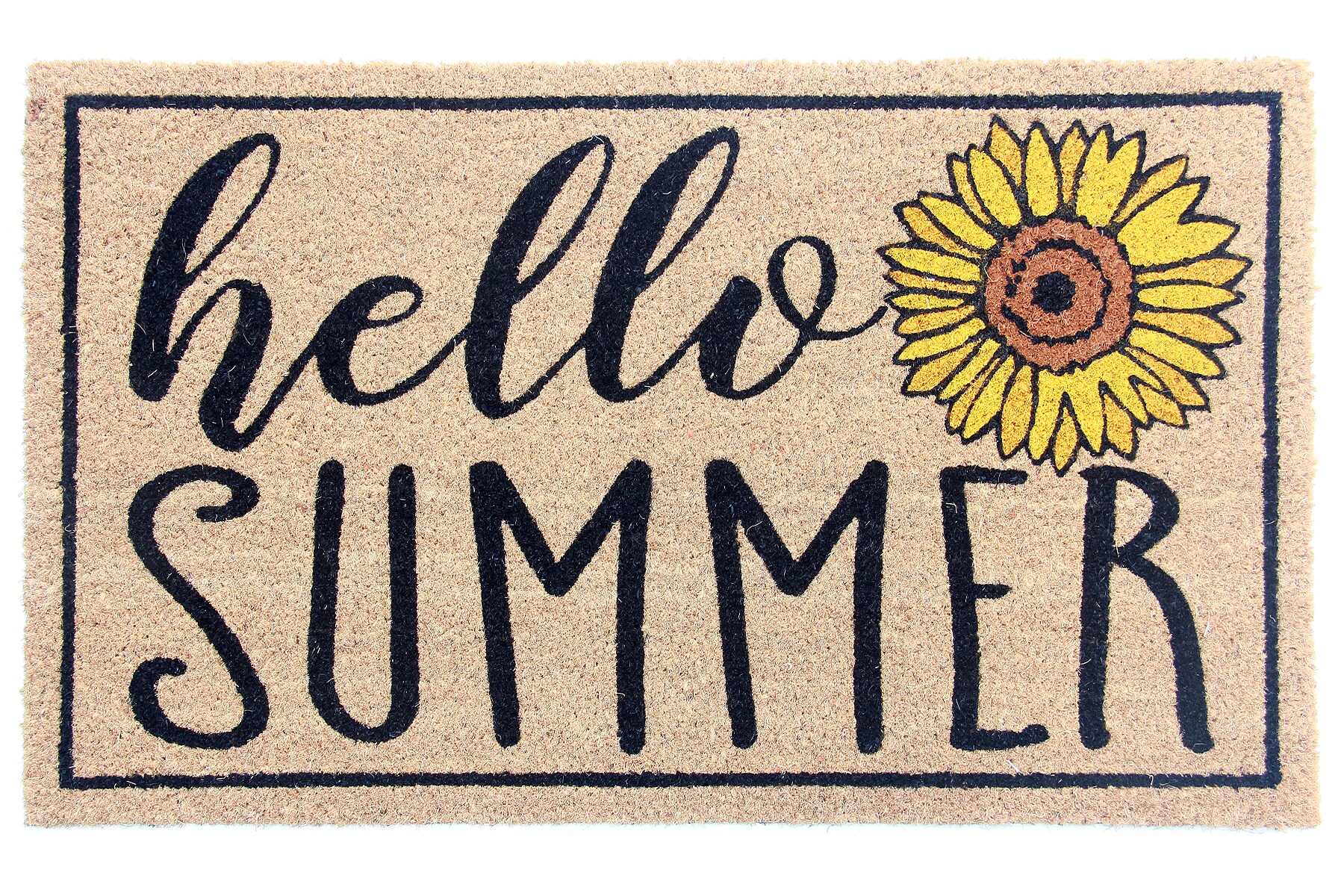 Style Selections JJ-WG-SPRINGQ2-02 1-ft x 2-ft Natural Coir/Vinyl Rectangular Indoor Inspirational Door Mat