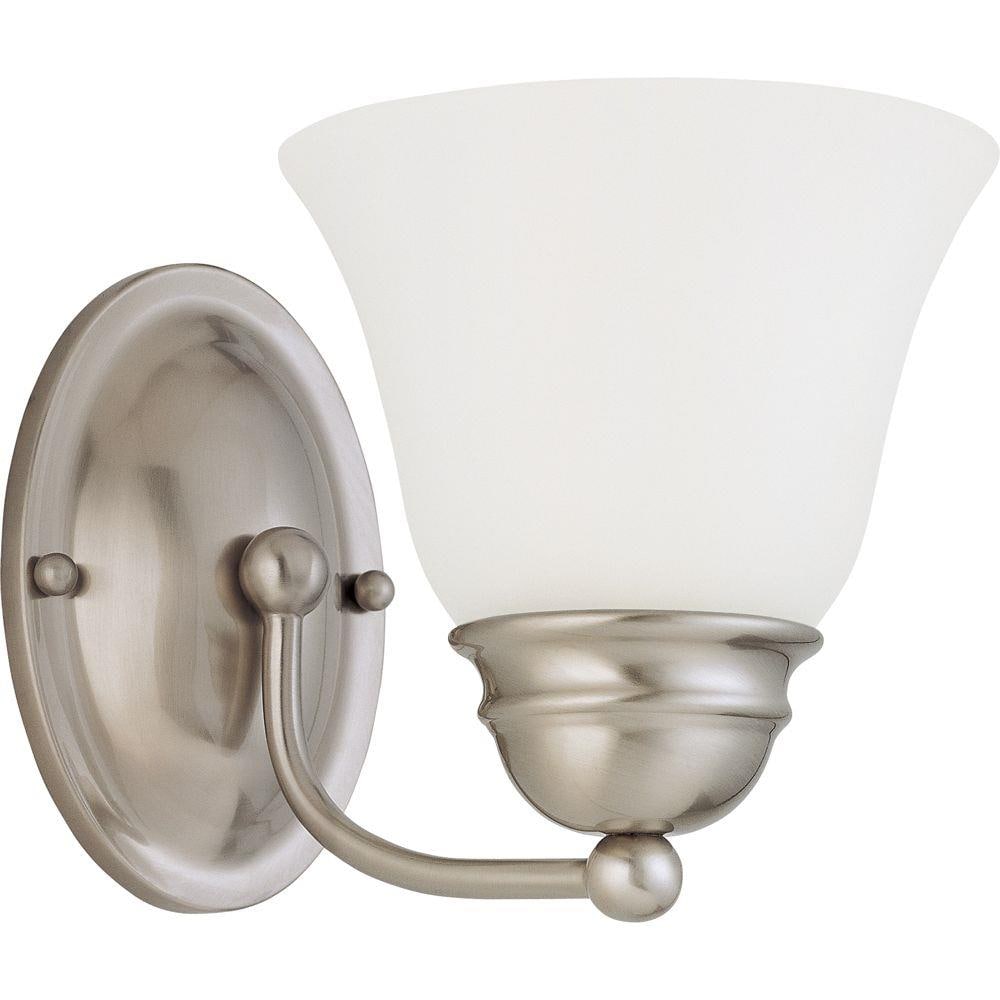 6.25-in 1-Light Brushed Nickel Transitional Vanity Light in the Vanity ...