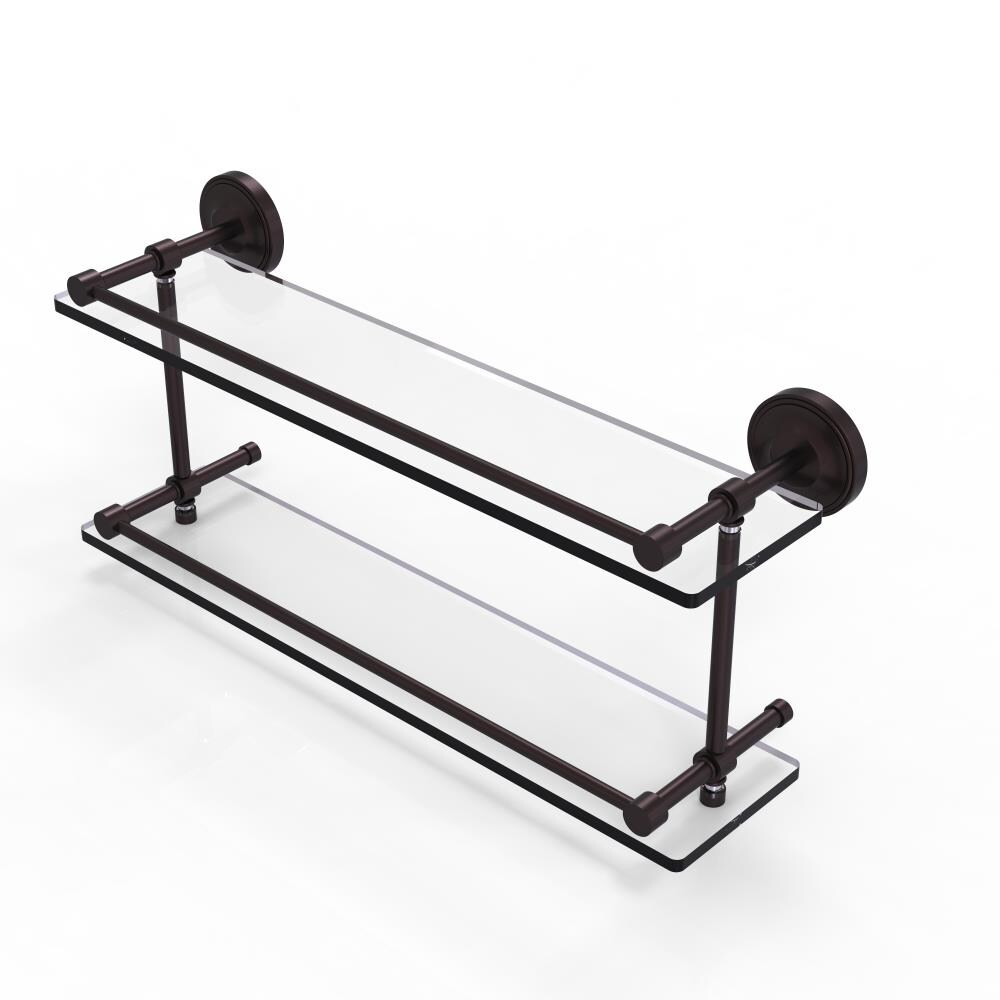 Allied Brass PRBP-2/22-GAL-ABZ Prestige Regal Antique Bronze 2 -Tier Wall mount Bathroom Shelf ( 22-in x 8-in x 5-in )