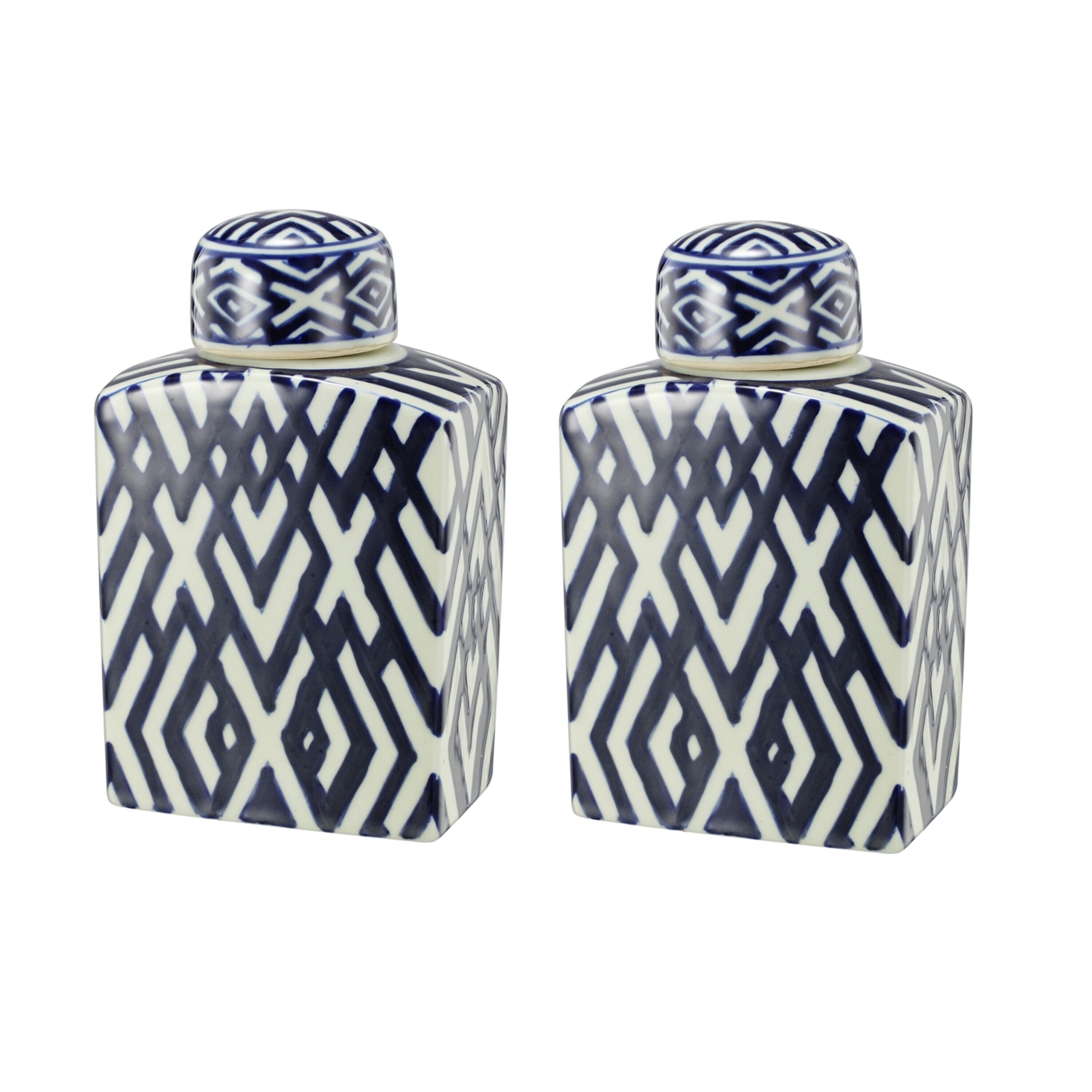 A&B Home K-AV0599 Blue Porcelain Modern Decorative jar