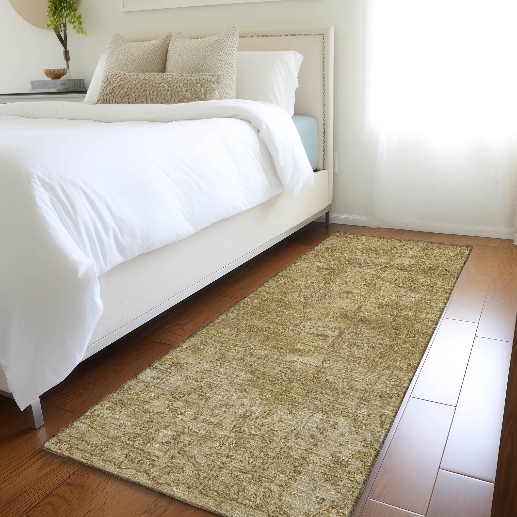 Addison Rugs ACN559BG2X8 Chantille ACN559BG 2 x 7 (ft) Polyester Beige Rectangular Indoor/Outdoor Geometric Machine washable Area rug