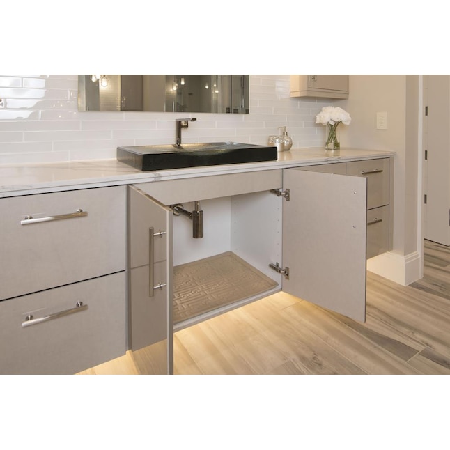 Xtreme Mats Under Sink Kitchen Cabinet Mat 37 x 22 inch Grey