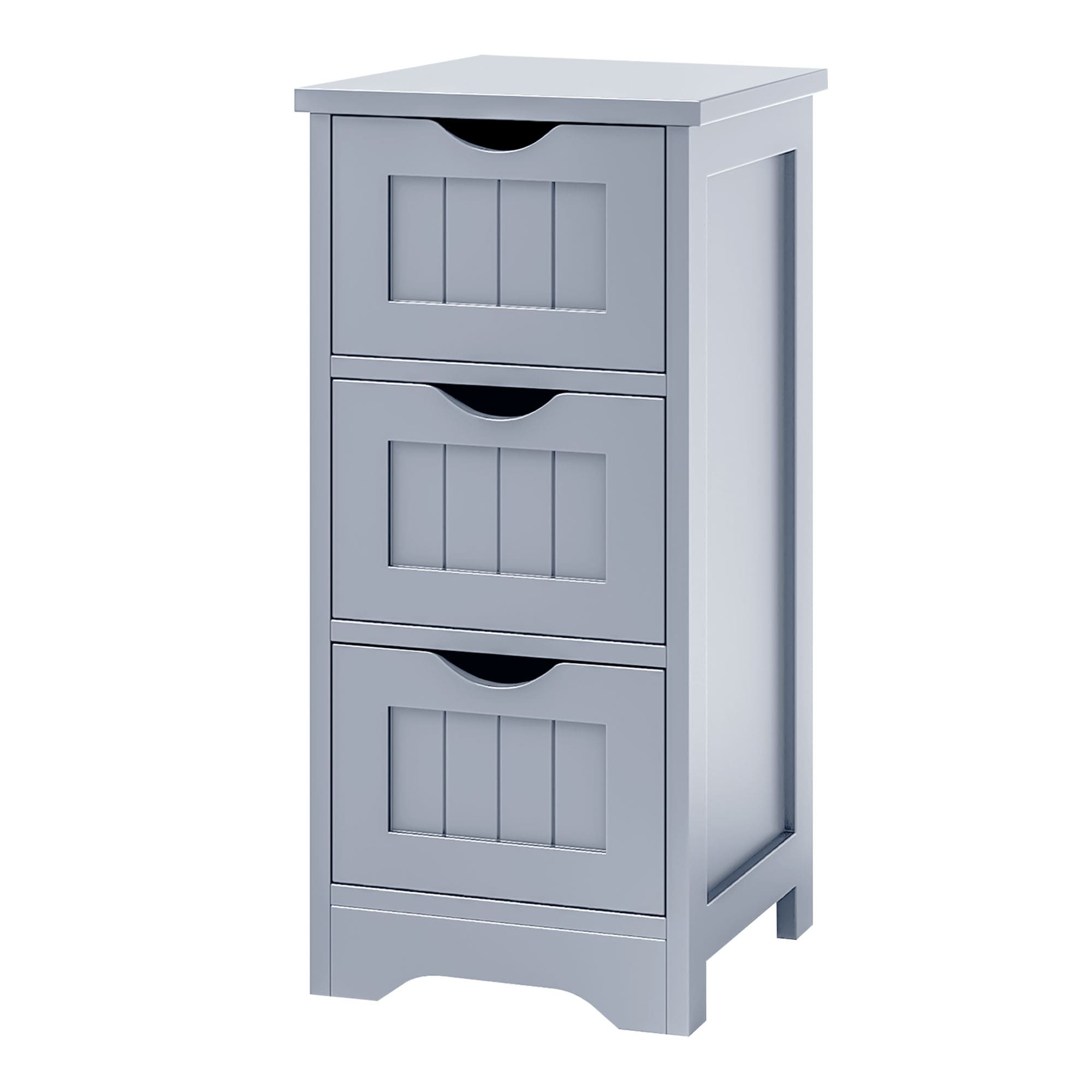 WELLFOR OUJ66968GR 12-in x 25-in x 12-in Gray Freestanding Linen Cabinet