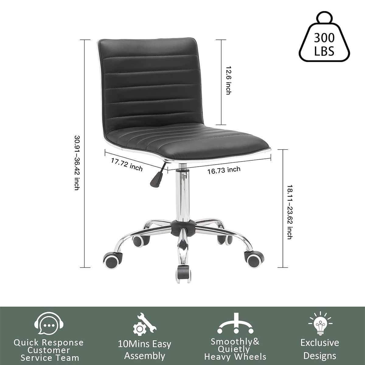 BWE A-9CHAIR-02-B Office-Chairs - View #2