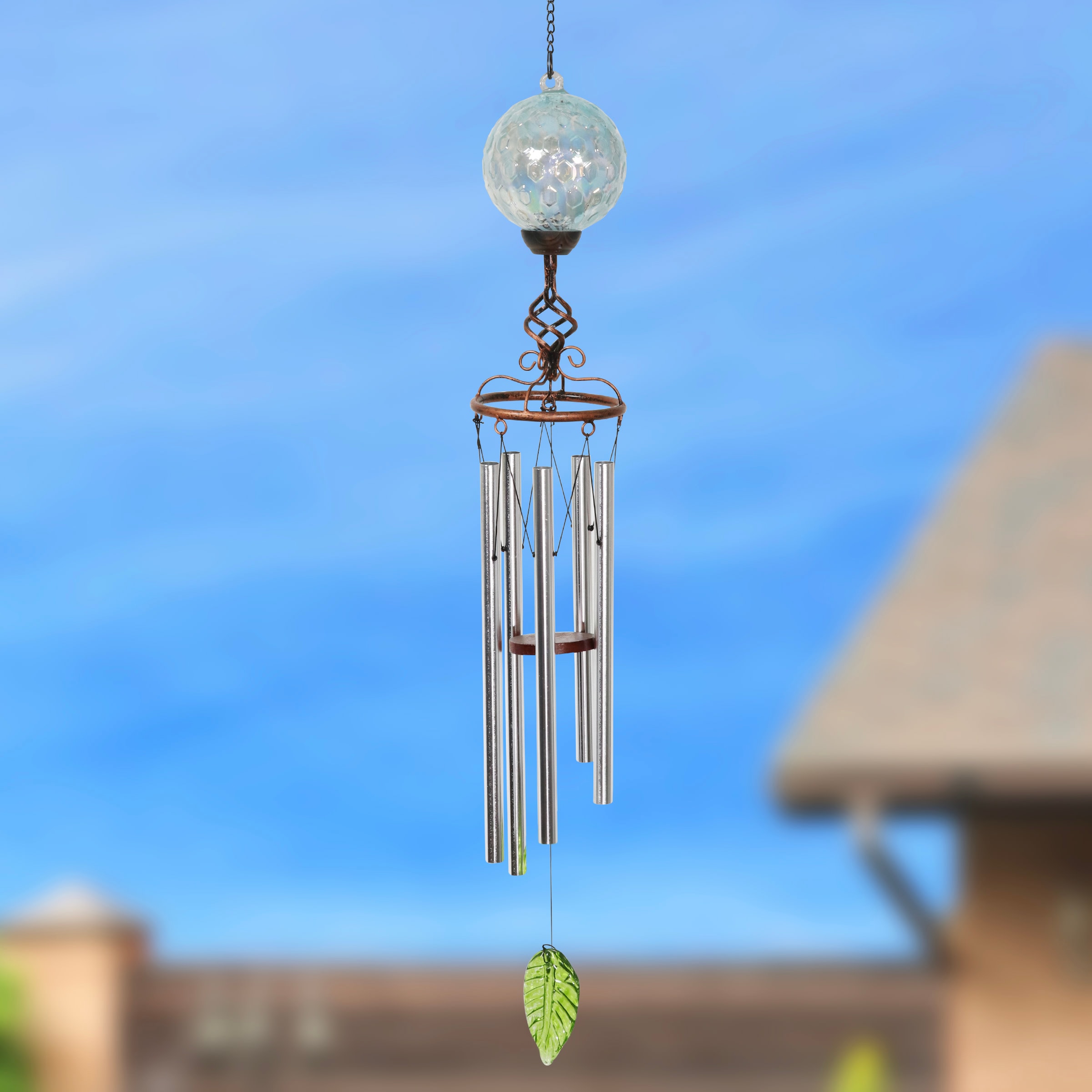 Exhart 46.25-in Multi Color Metal Wind Chime at