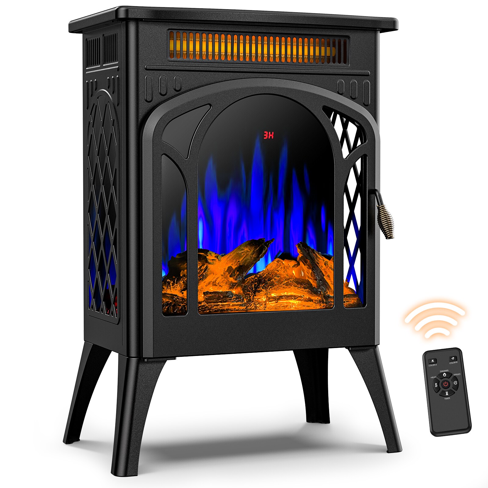 COWSAR S230CP-BLACK Electric-Fireplaces - View #11