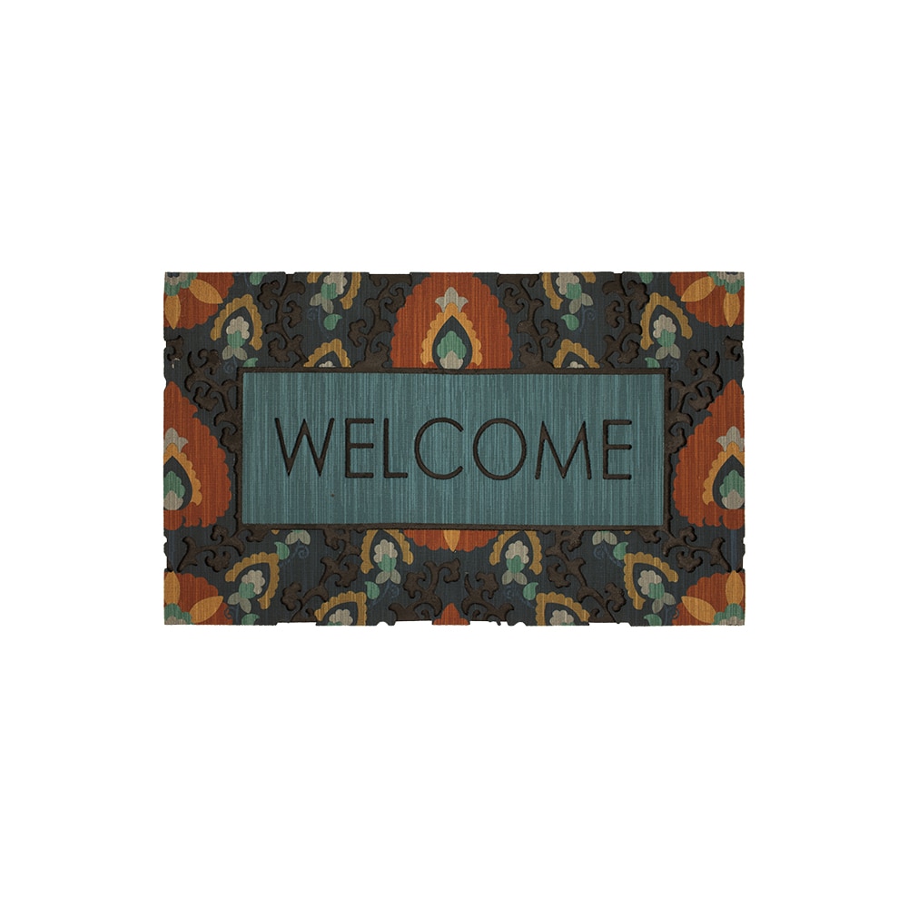 Mohawk Home 4964-18151-18X30 2-ft x 3-ft Blue Recycled Rubber Rectangular Outdoor Decorative Door Mat