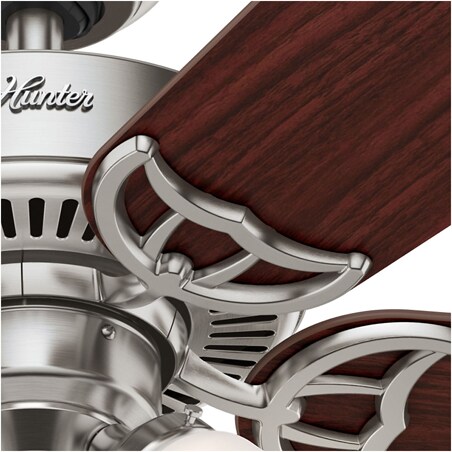 Brushed Nickel Ceiling Fan with Cherry and Maple Blades