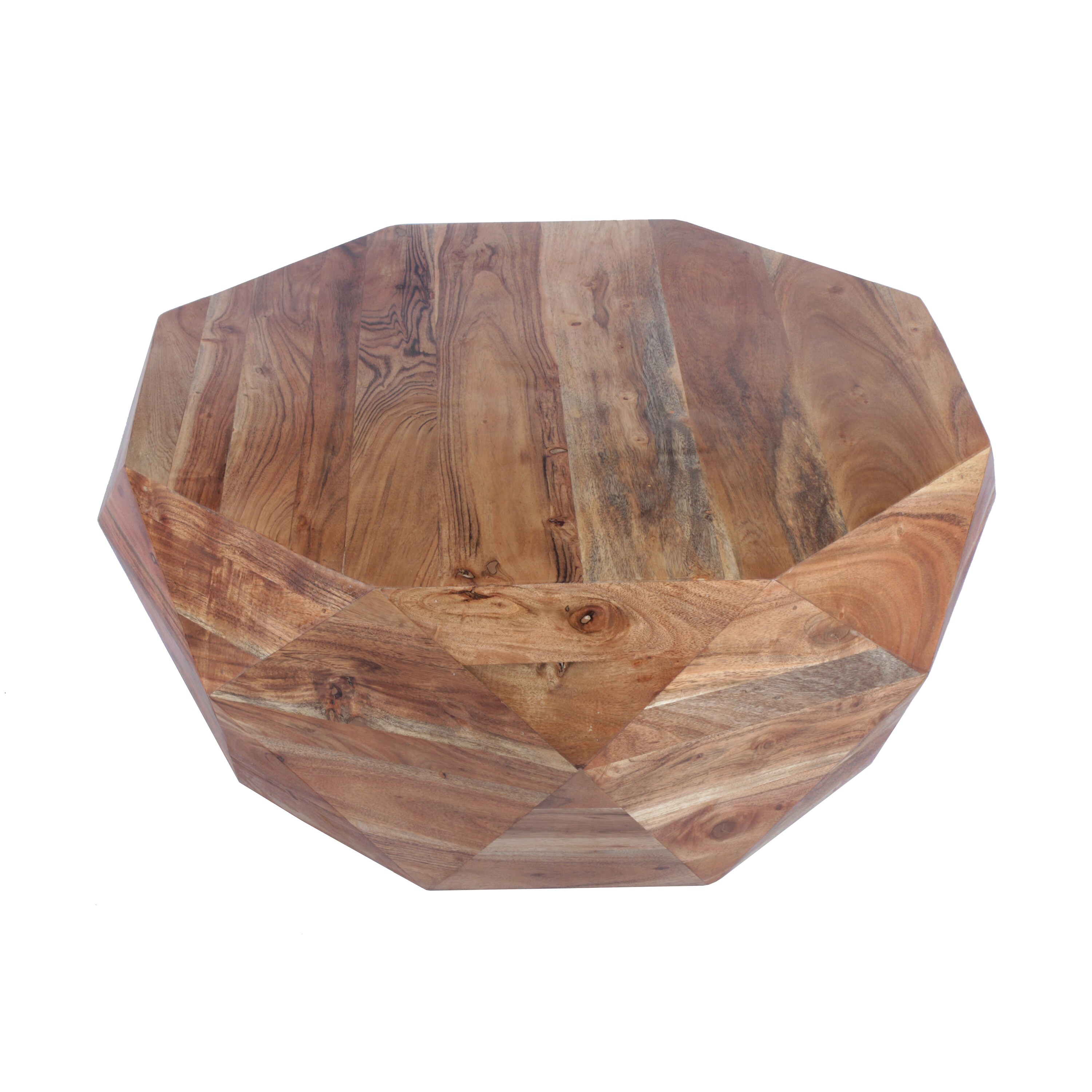 Benzara Brown Walnut Wood Modern Coffee Table in the Coffee