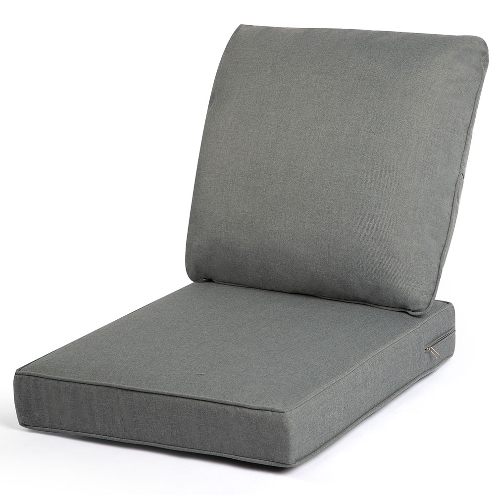 Zeus & Ruta PACUSH-02 Patio Furniture Cushions 24-in x 24-in 2 -Piece Deep Gray Patio chair cushion