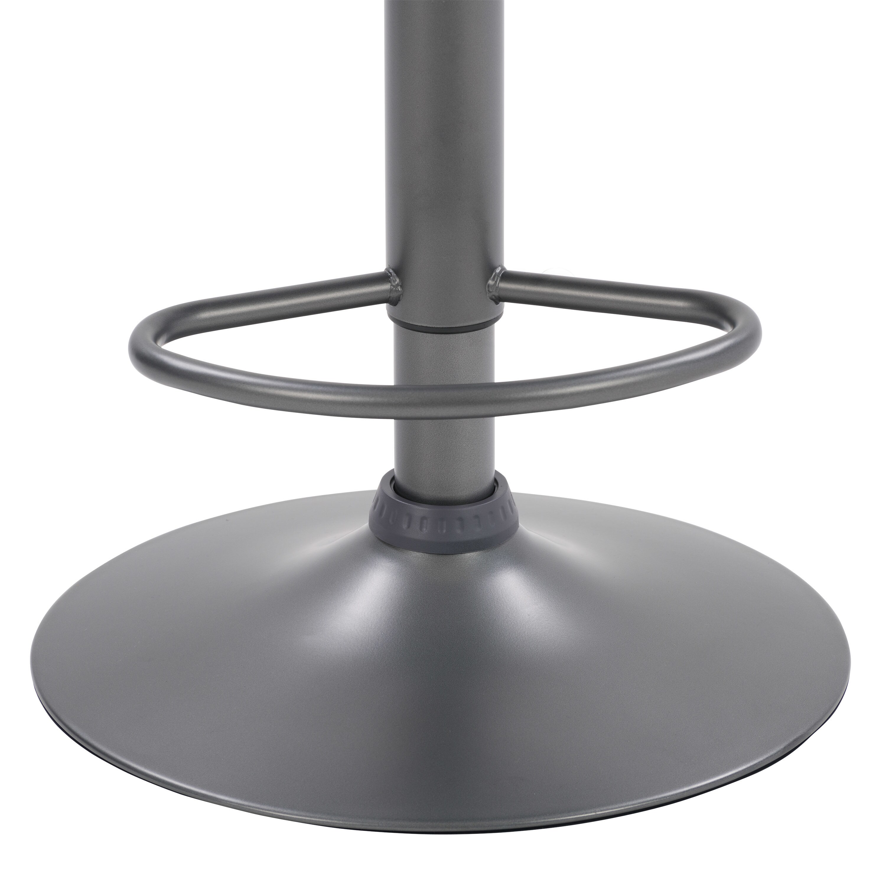 Palmer Adjustable Light Grey Tufted Fabric Swivel Barstools - Set of 2