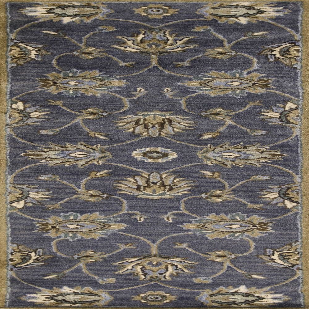 HomeRoots 352324 Bernadette 2 X 7 (ft) Wool Midnight Blue Indoor Abstract Runner Rug