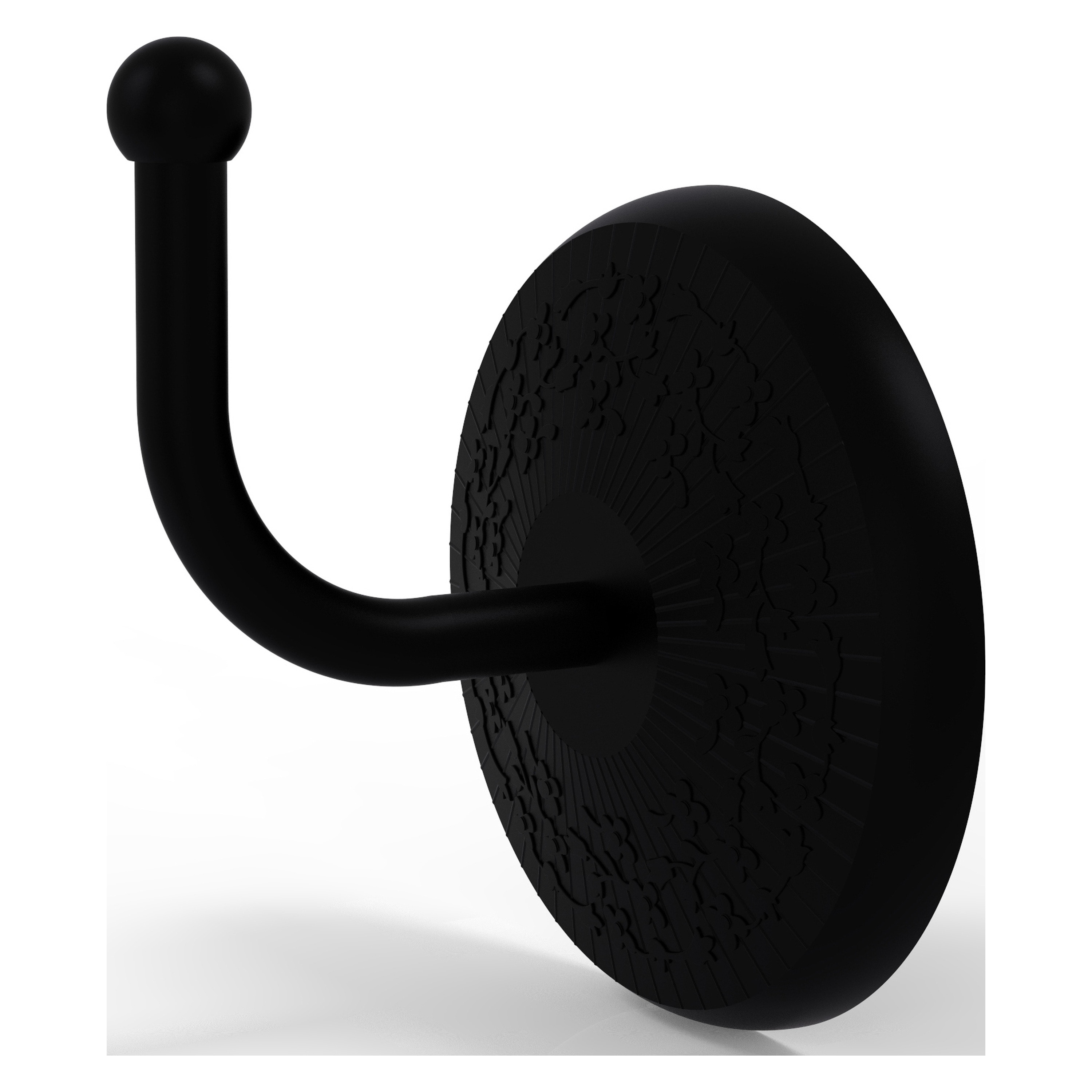 Allied Brass MC-20-BKM Monte Carlo Matte Black Single -Hook Wall mount Towel Hook