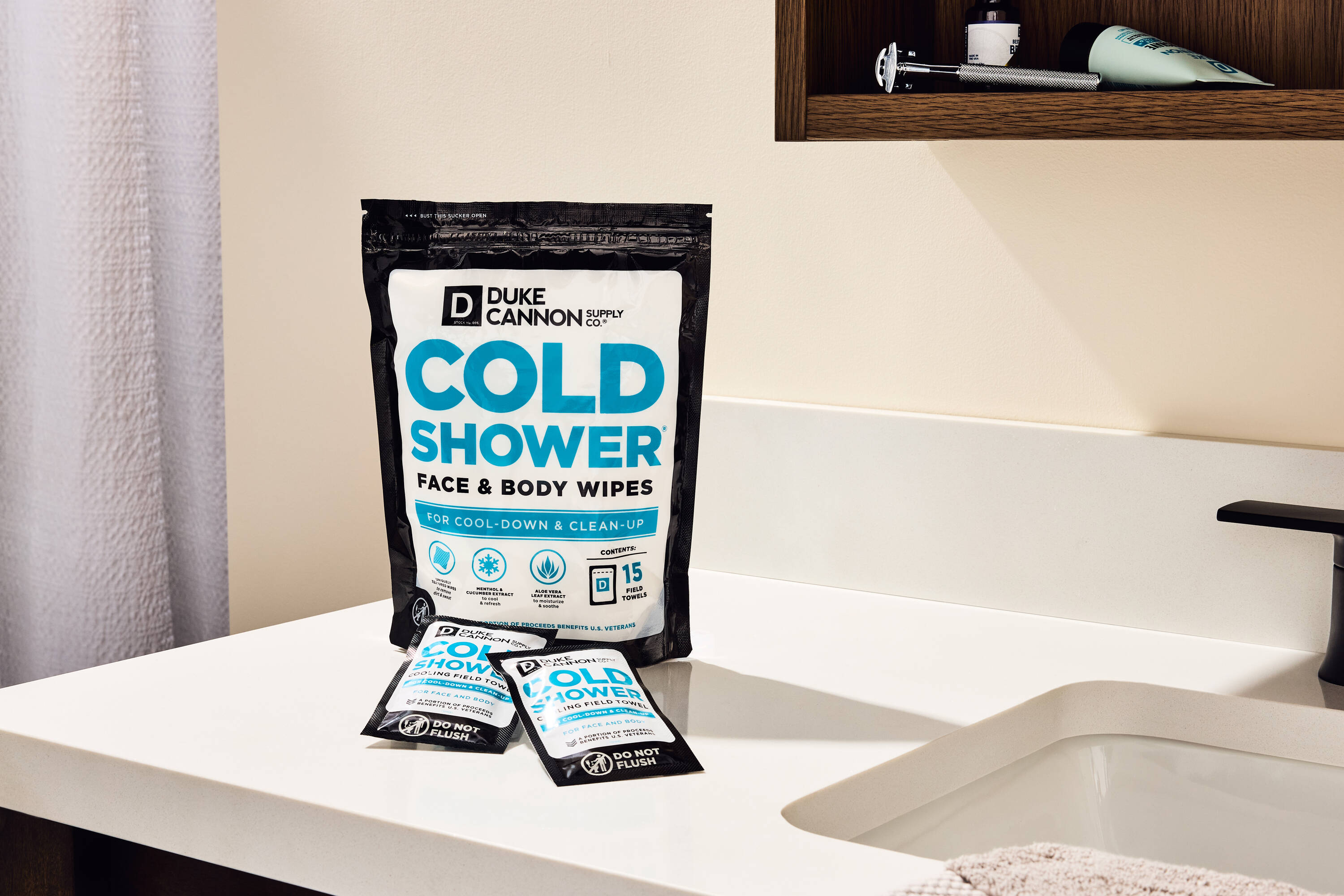 Duke Cannon Supply Co. 15Ct Cold Shower Cooling Field Towels Single Pack