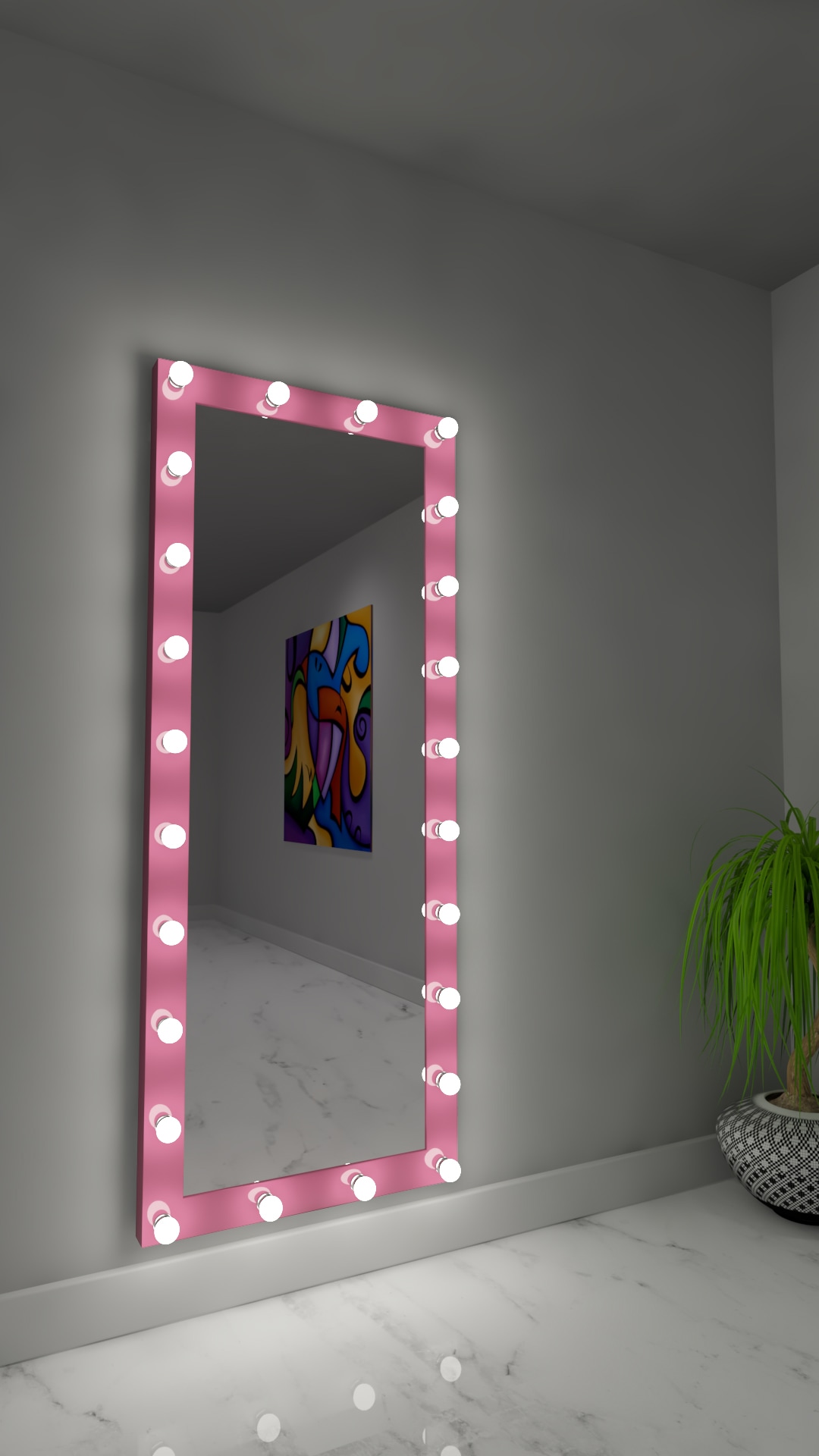PARIS MIRROR x 70-in H LED Lighted 6000K Rectangular Framed Bathroom Vanity Mirror in the Bathroom Mirrors department at Lowes.com