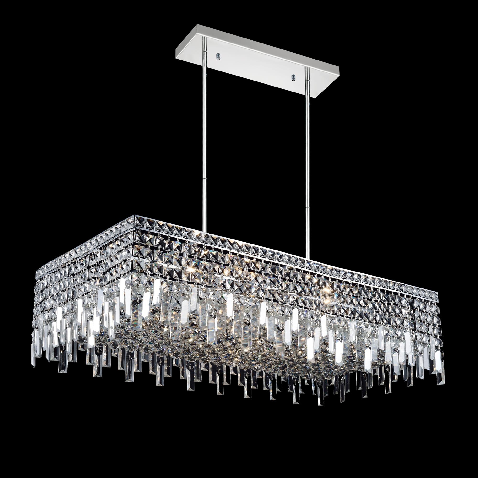 CWI Lighting 8031P30C-RC Colosseum 10-Light Chrome Traditional Damp Rated Chandelier