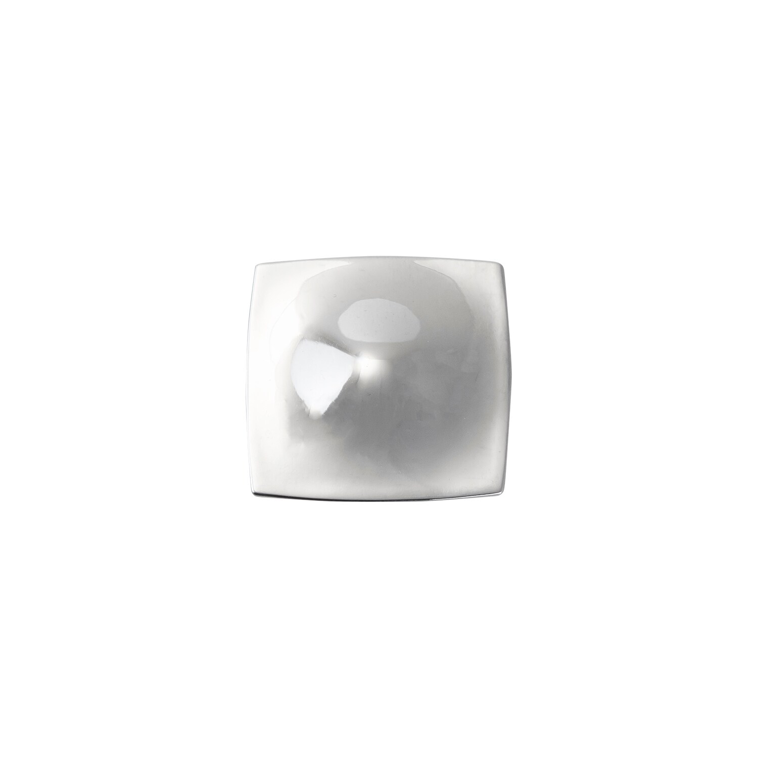 Matte Chrome Square Knob with Mounting Hardware