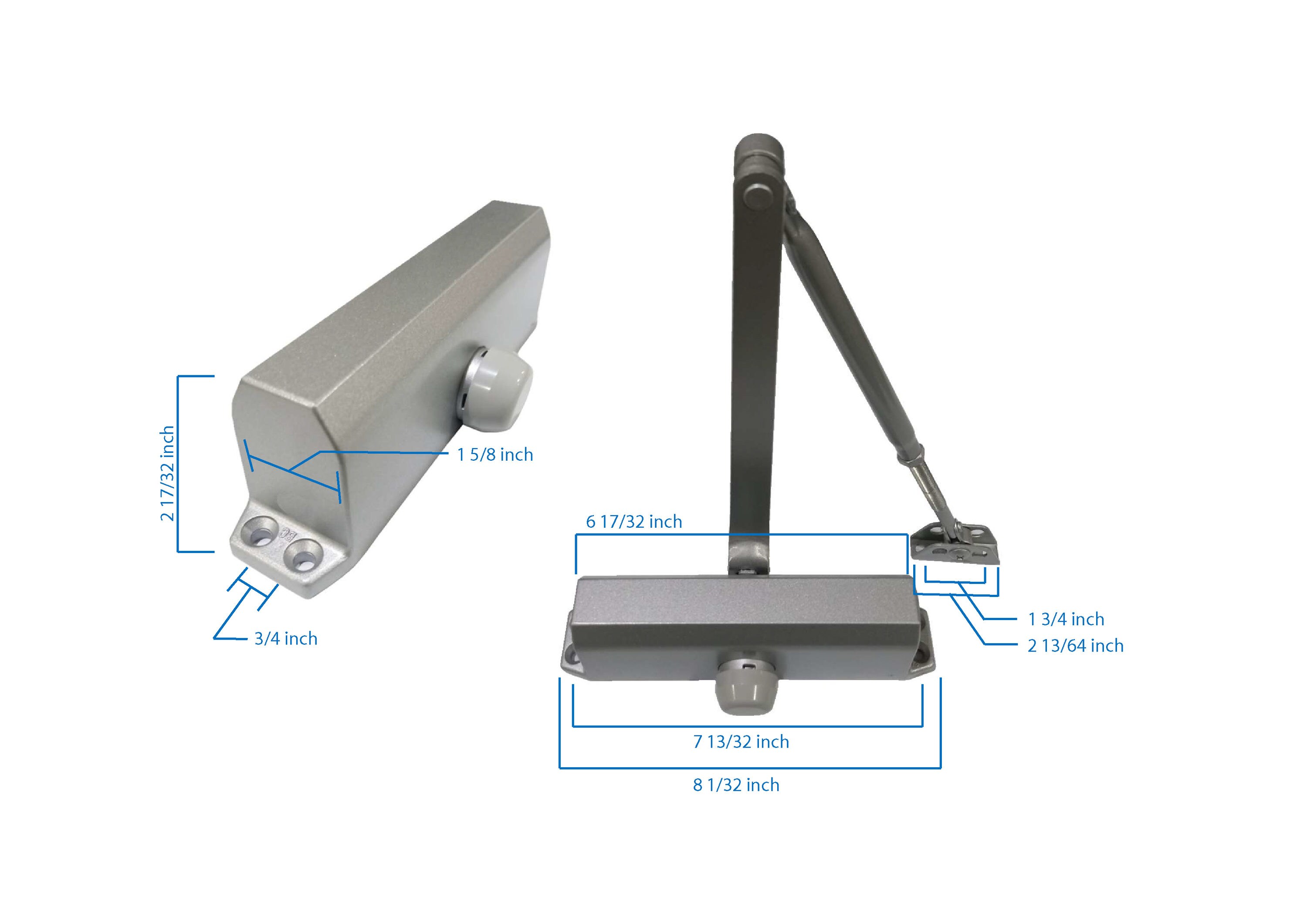 Global Door Controls TC2202-AL Door-Closures - View #4