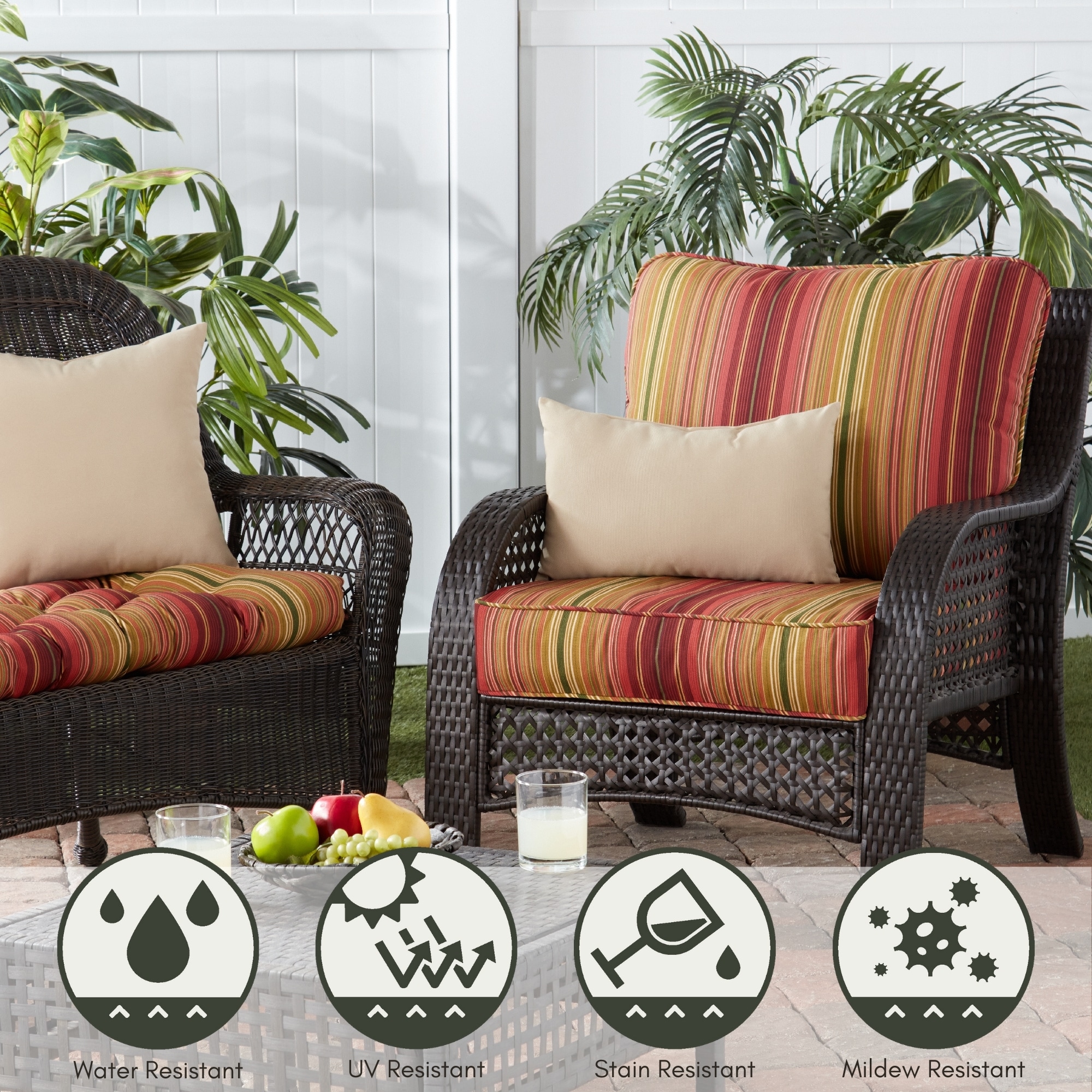 Greendale Home Fashions OC7820-KINNABARI Patio-Furniture-Cushions - View #6