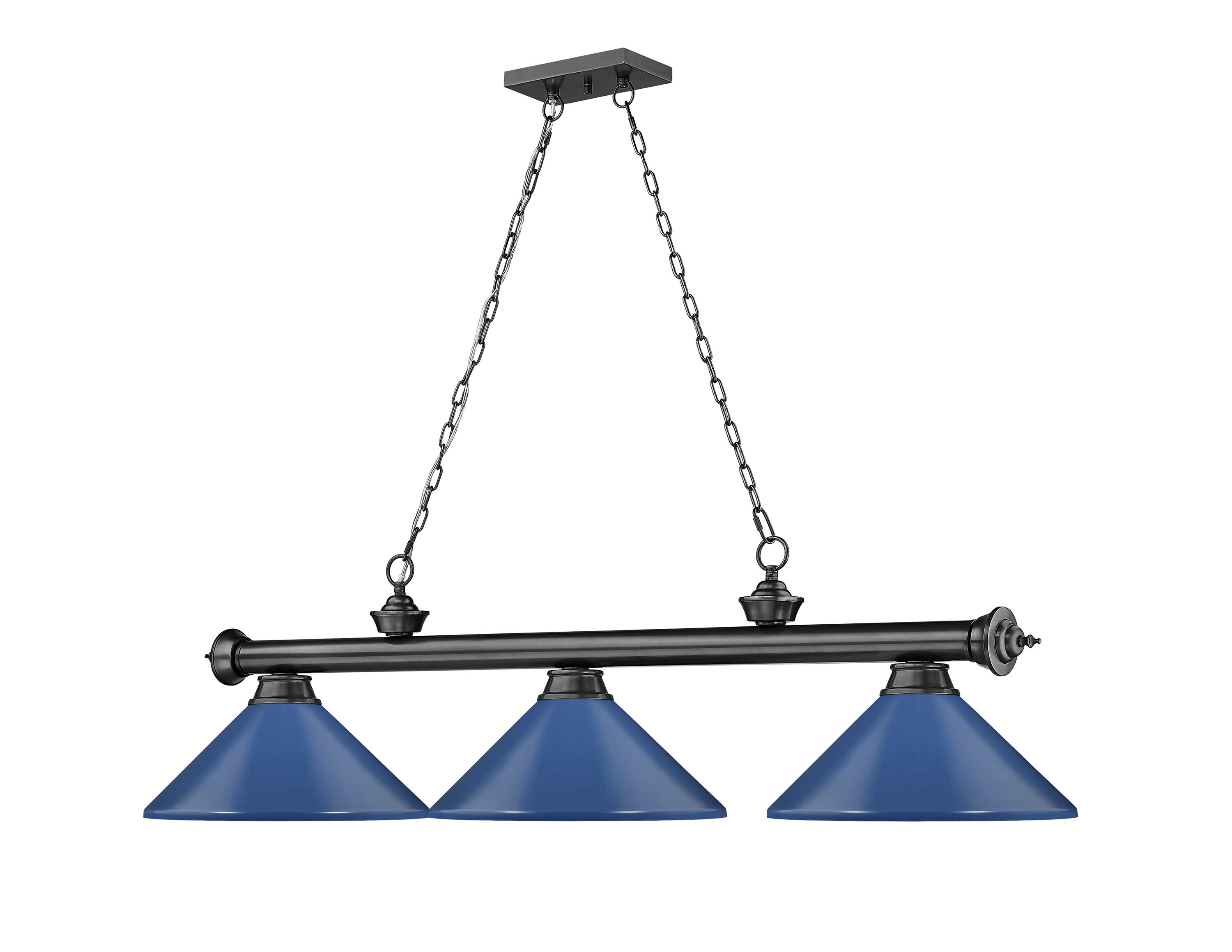 Z-Lite 2306-3BP-MNB Pool-Table-Lighting - View #3