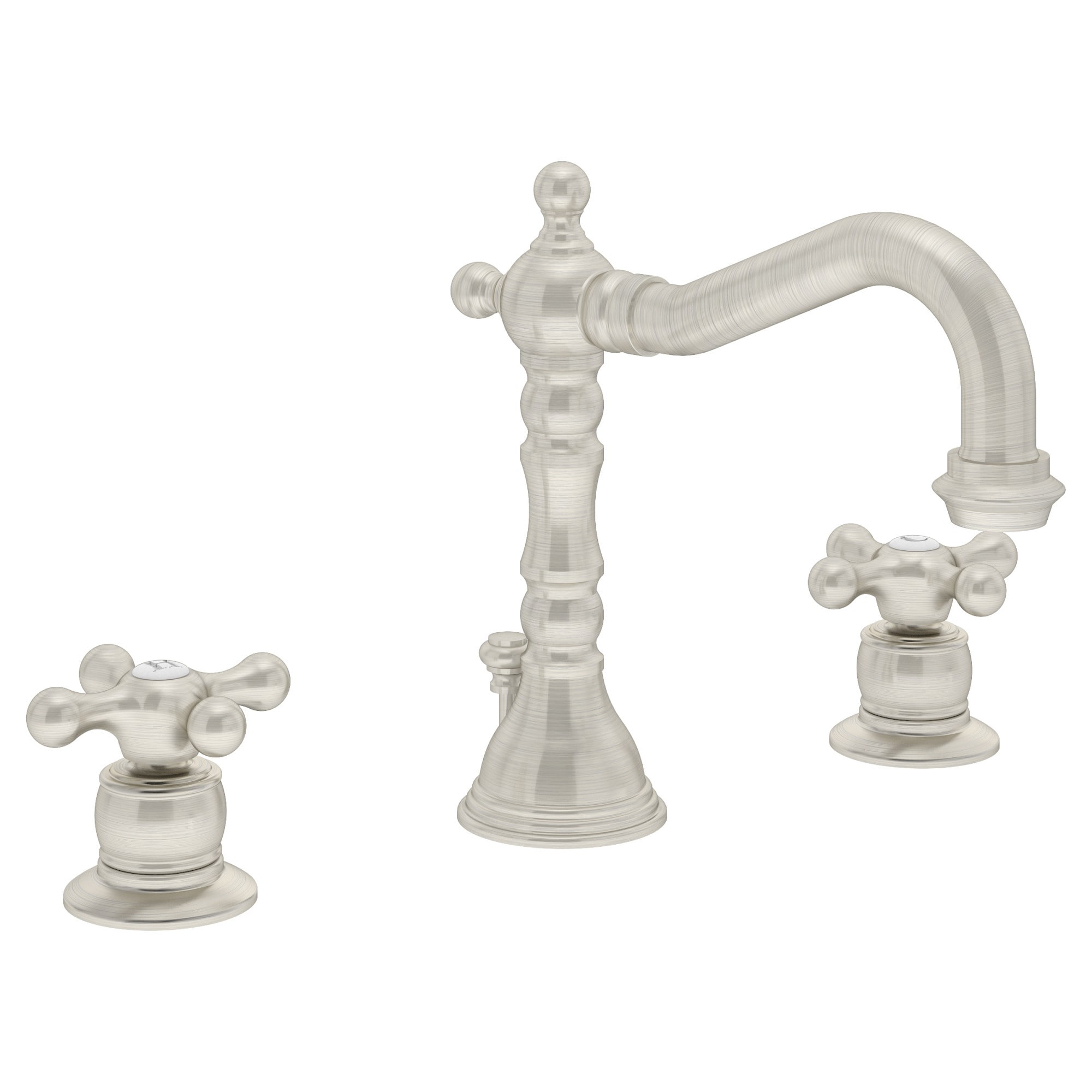 Symmons SLW-4412-STN-1.0 Carrington Satin Nickel Widespread 2-handle WaterSense Mid-arc Commercial/Residential Handle Bathroom Sink Faucet with Drain