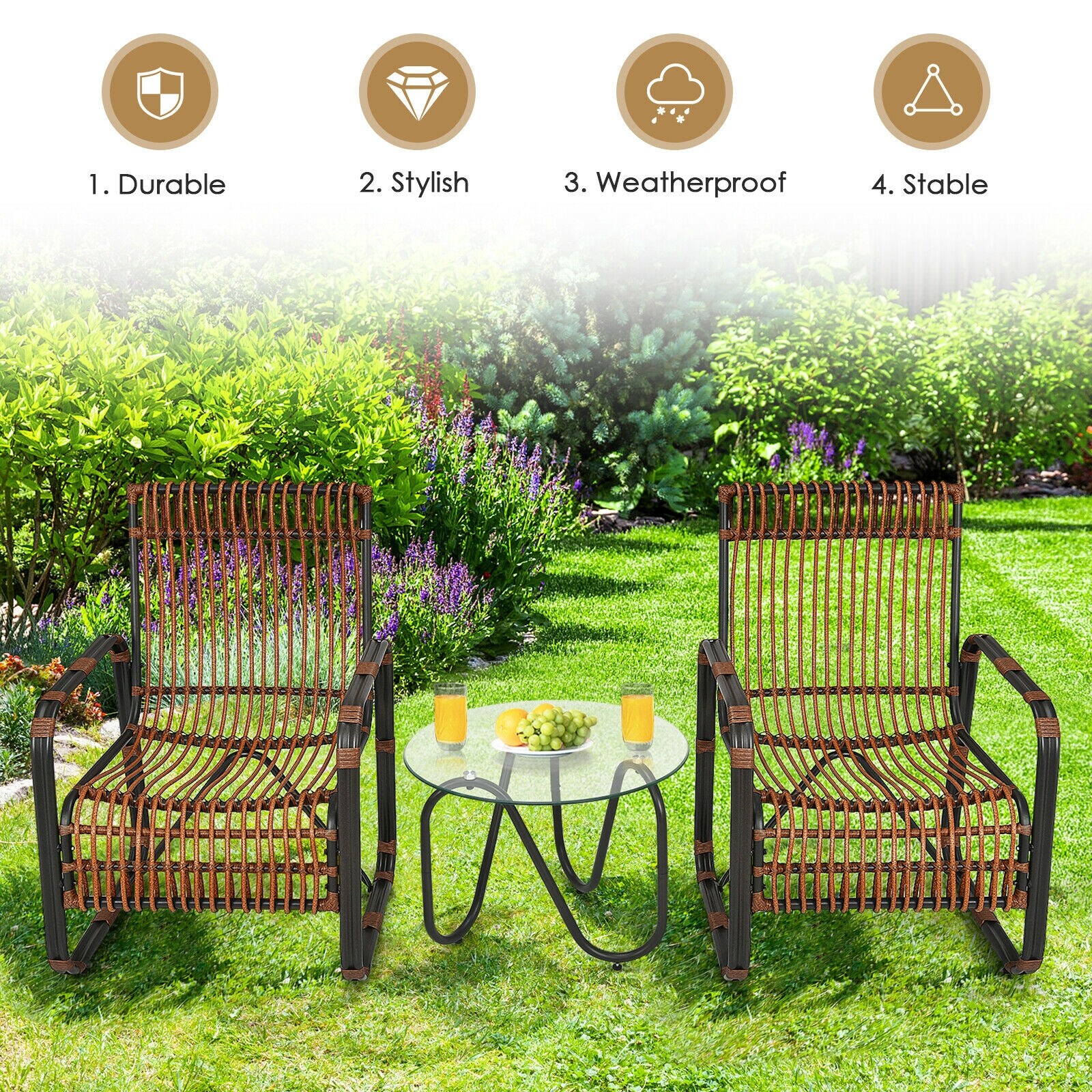 Forclover HBV-HW644 Patio-Conversation-Sets - View #7