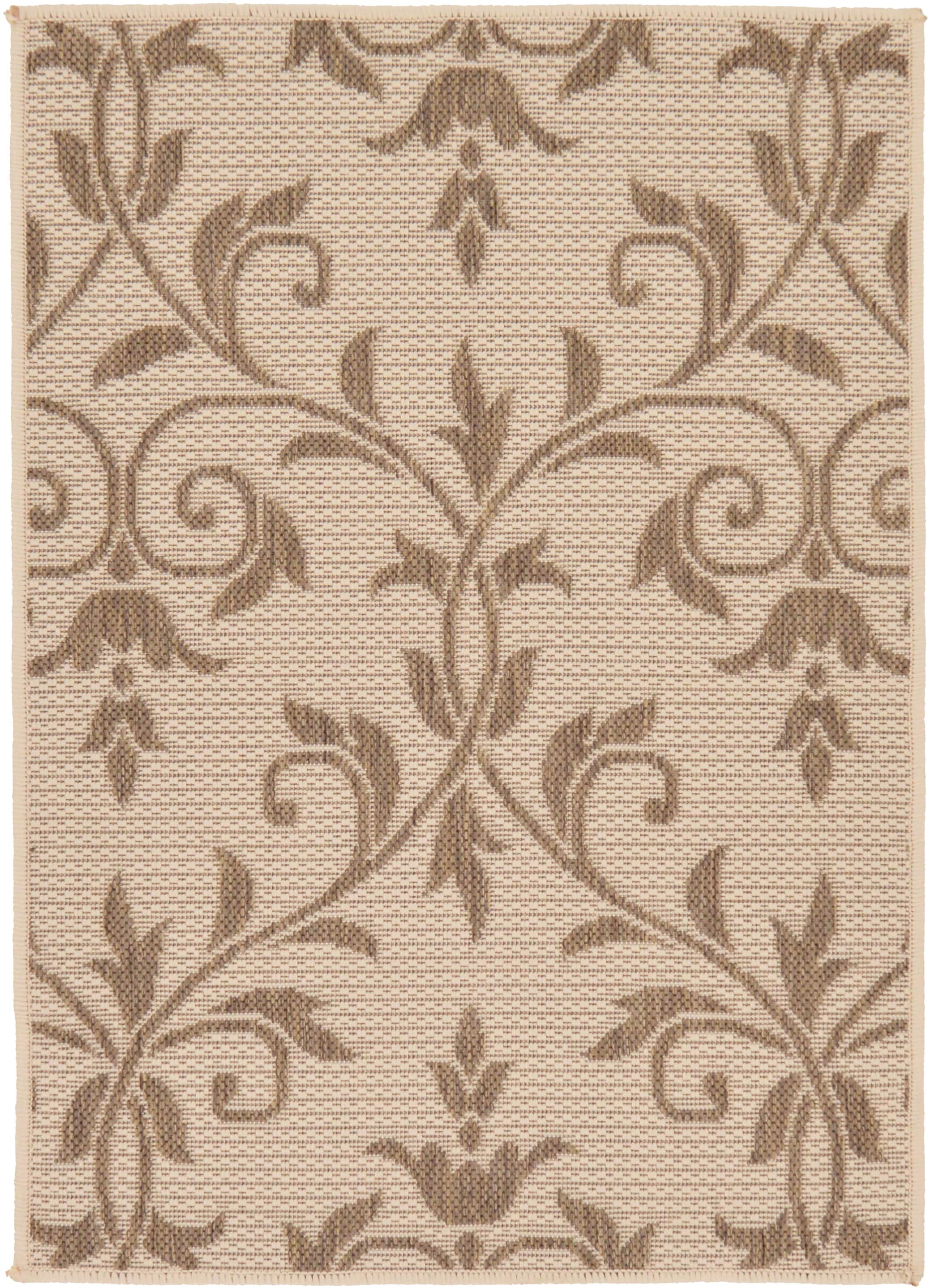 Easy-Care Reversible Outdoor Rug in Gray and Brown, Stain-Resistant and Pet-Friendly