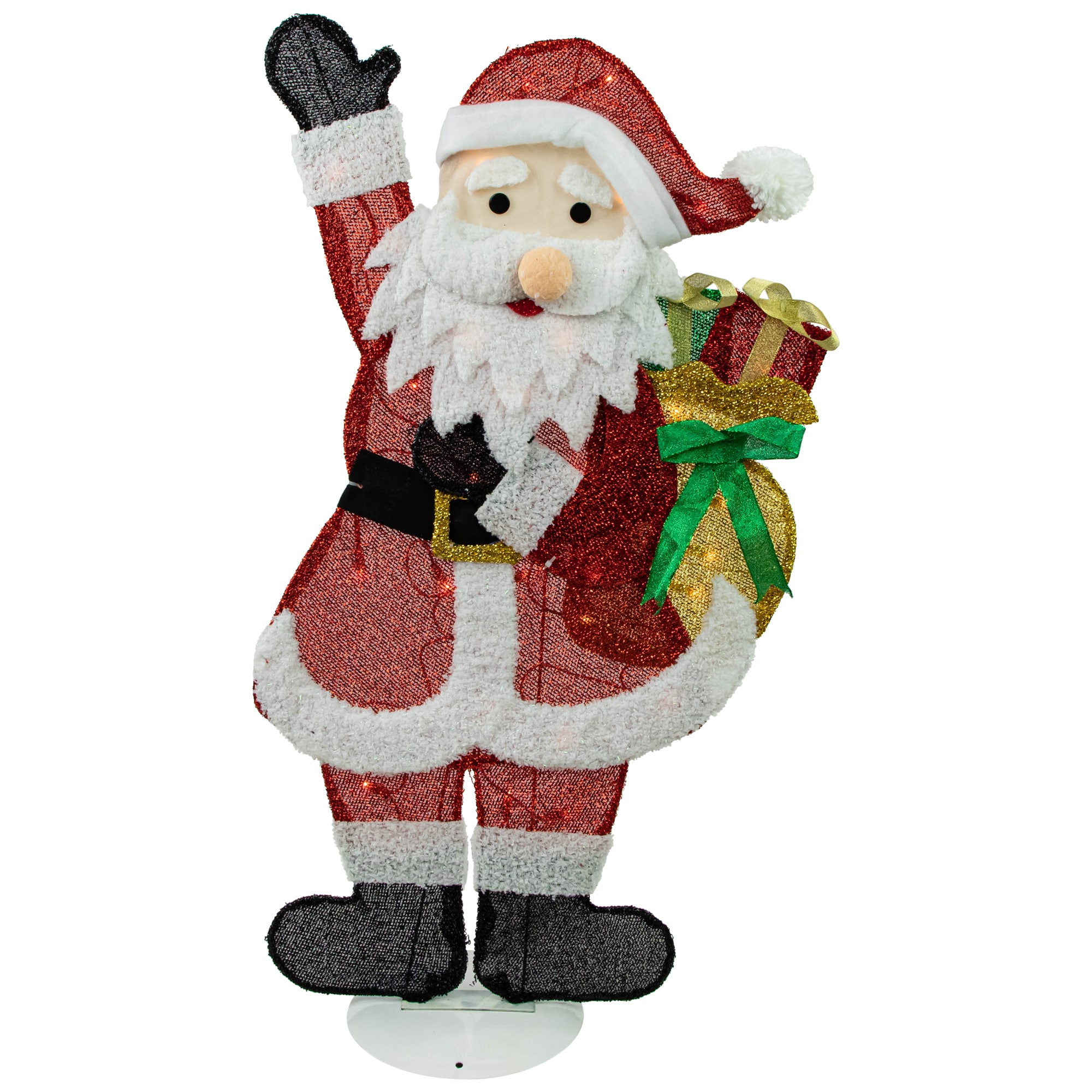 Northlight 31457981 32-in Freestanding Santa Yard decoration with Clear Incandescent Lights
