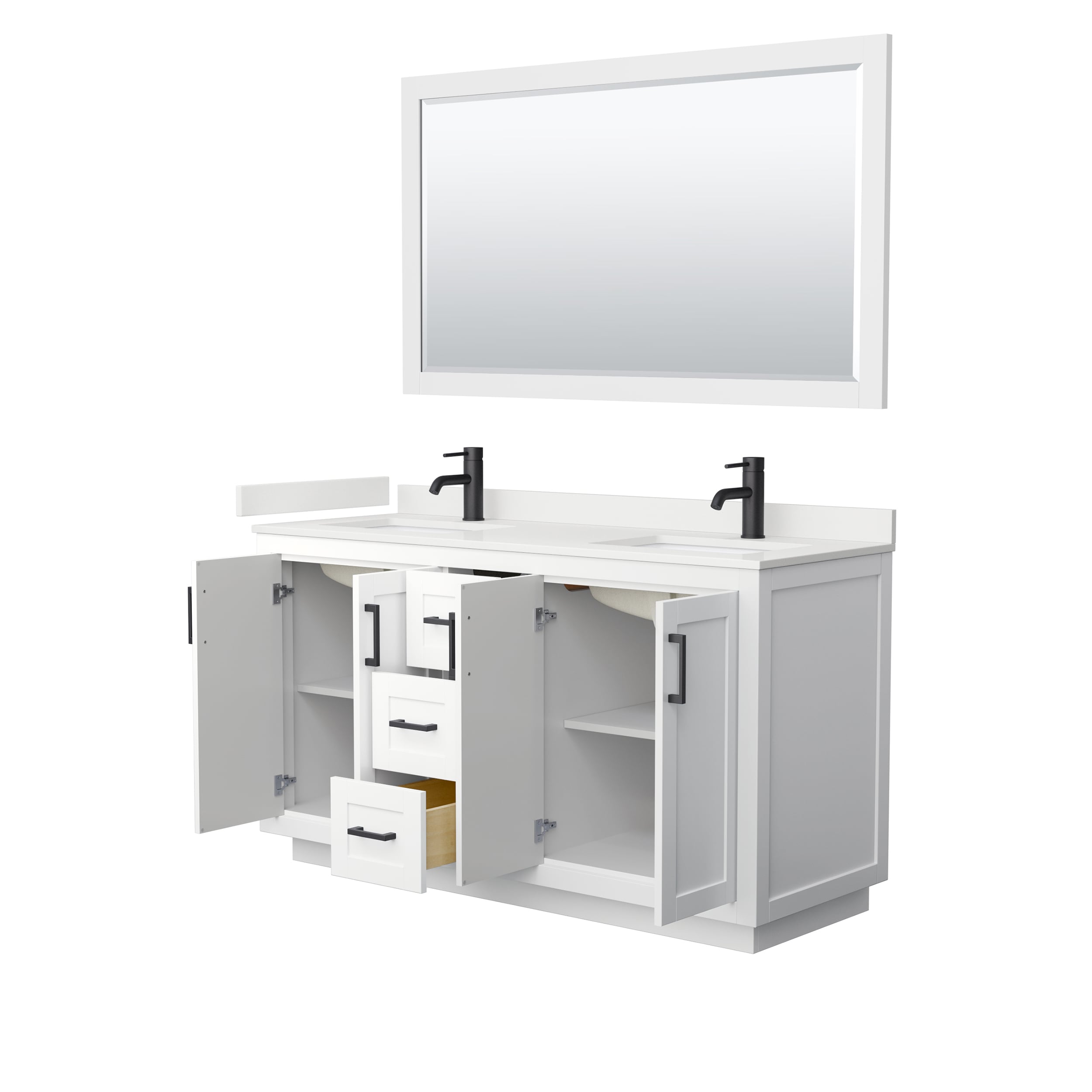Wyndham Collection WCF292960DWBWQUNSM58 Bath-Vanity-Combo - View #3
