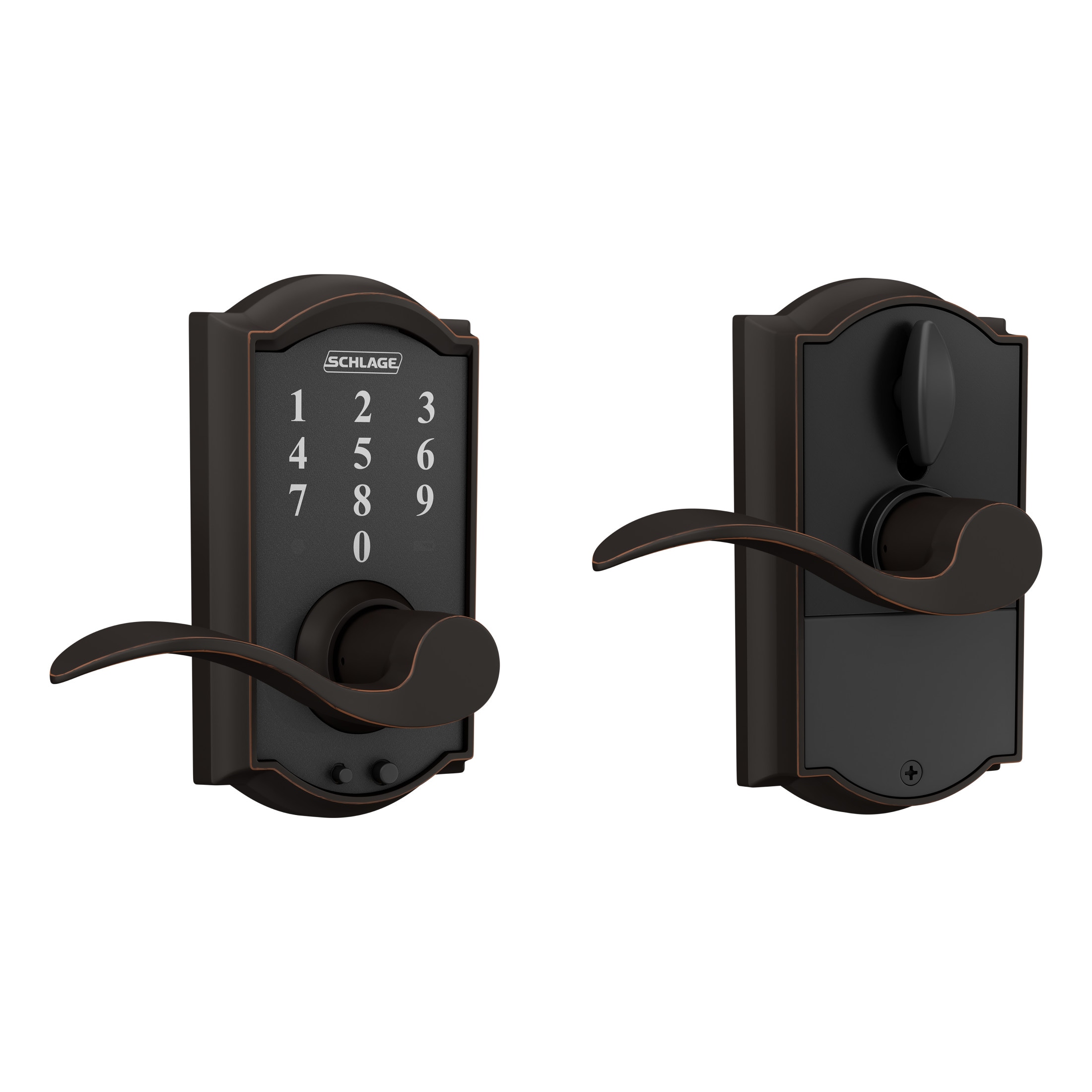 Schlage Touch Camelot Aged Bronze Electronic Handle Touchscreen Keypad FE695 V CAM 716 ACC Sansujyuku sansujyuku.com