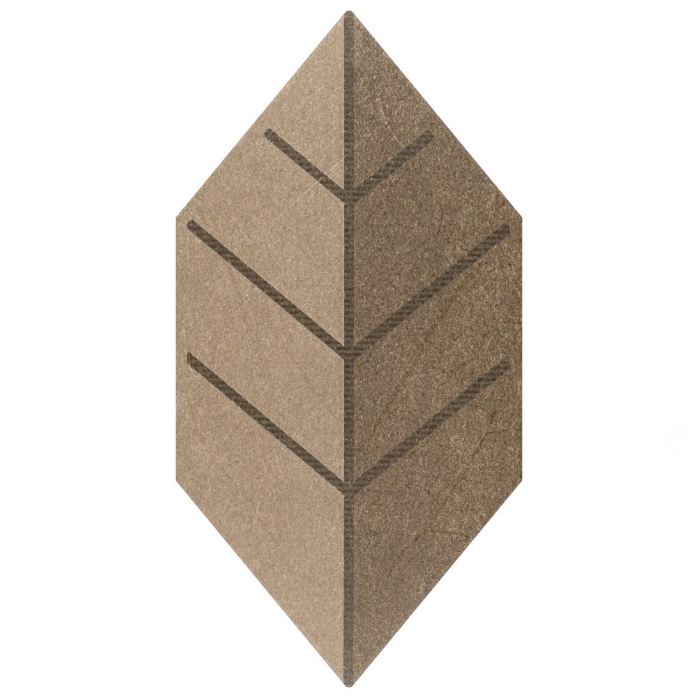Affinity Tile S1FCD7FMK Sample - Foresta Kayak Mix 8-in x 13-in Matte Porcelain Patterned Hexagon Floor and Wall Tile