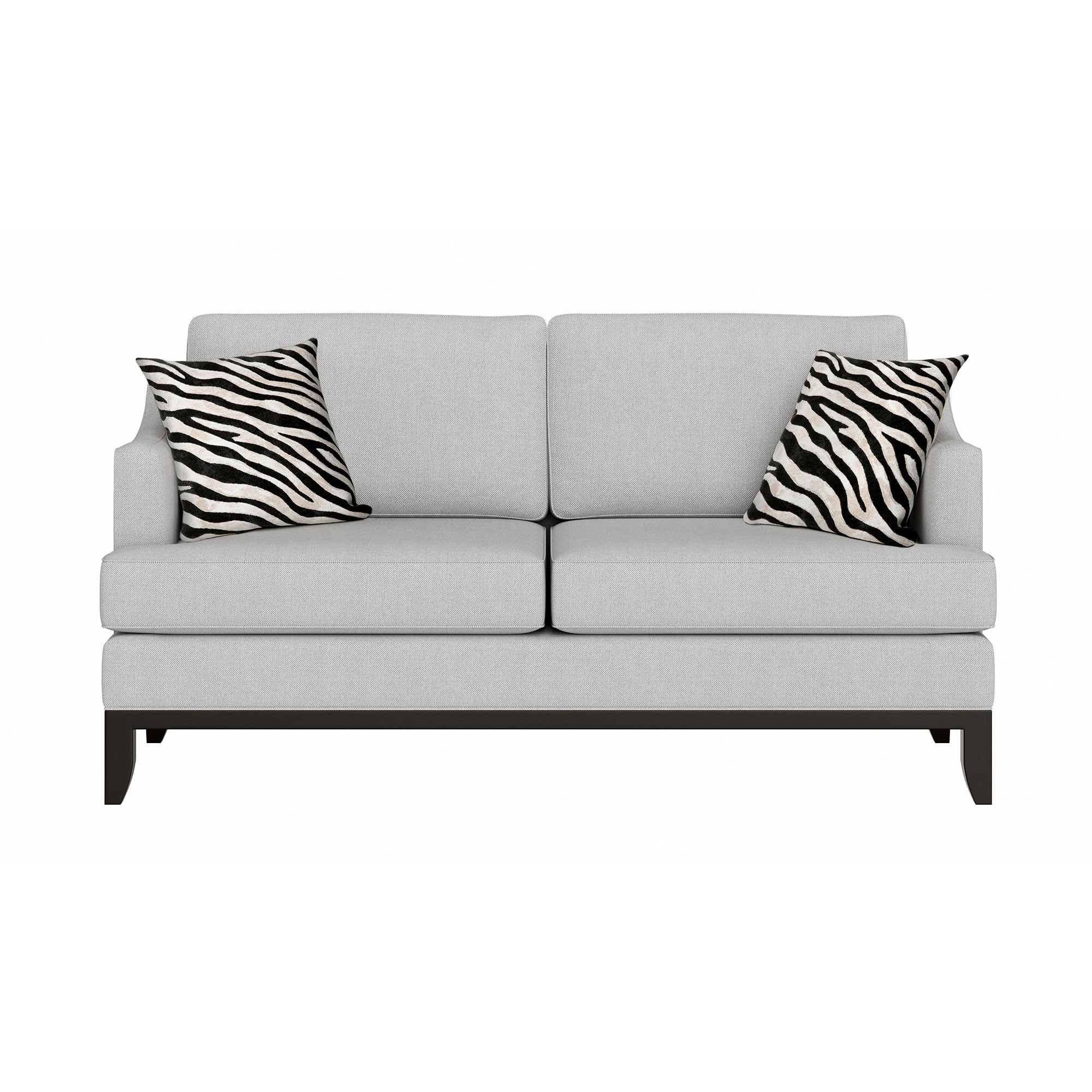 Zebra Print Black and Beige 20" Square Polyester Pillow