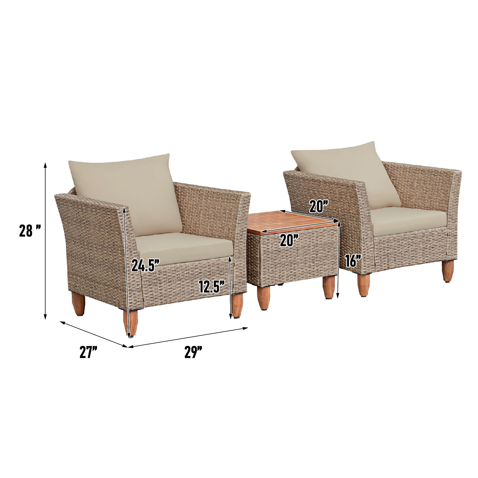 LIVIZA OUS66533BN Patio-Conversation-Sets - View #2