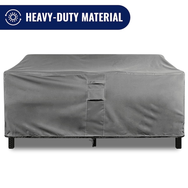 K Gear Outdoor Sofa Cover 104 In L X 32 5 H 33 D Gray Premium Polyester Patio Furniture The Covers Department At Com - Large Patio Sofa Covers