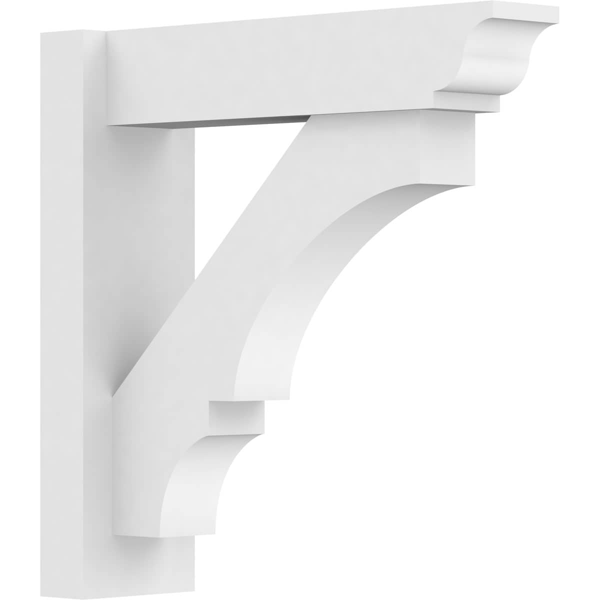 Ekena Millwork OUTP05X18X18BOA01 5-in W X 18-in D X 18-in H Balboa Architectural Grade PVC Outlooker with Traditional Ends