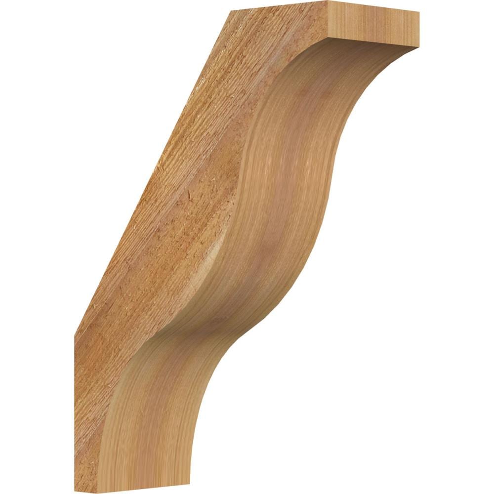 Ekena Millwork BRC04X10X14FST00RWR 4-in x 10-in x 14-in Western Red Cedar Unfinished Wood Funston Rough Sawn Knee Brace