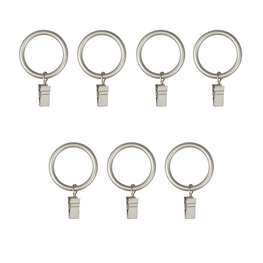 Umbra 244701-410 CLIP RING 7-Pack 1-in Nickel Steel Curtain Ring with Clip