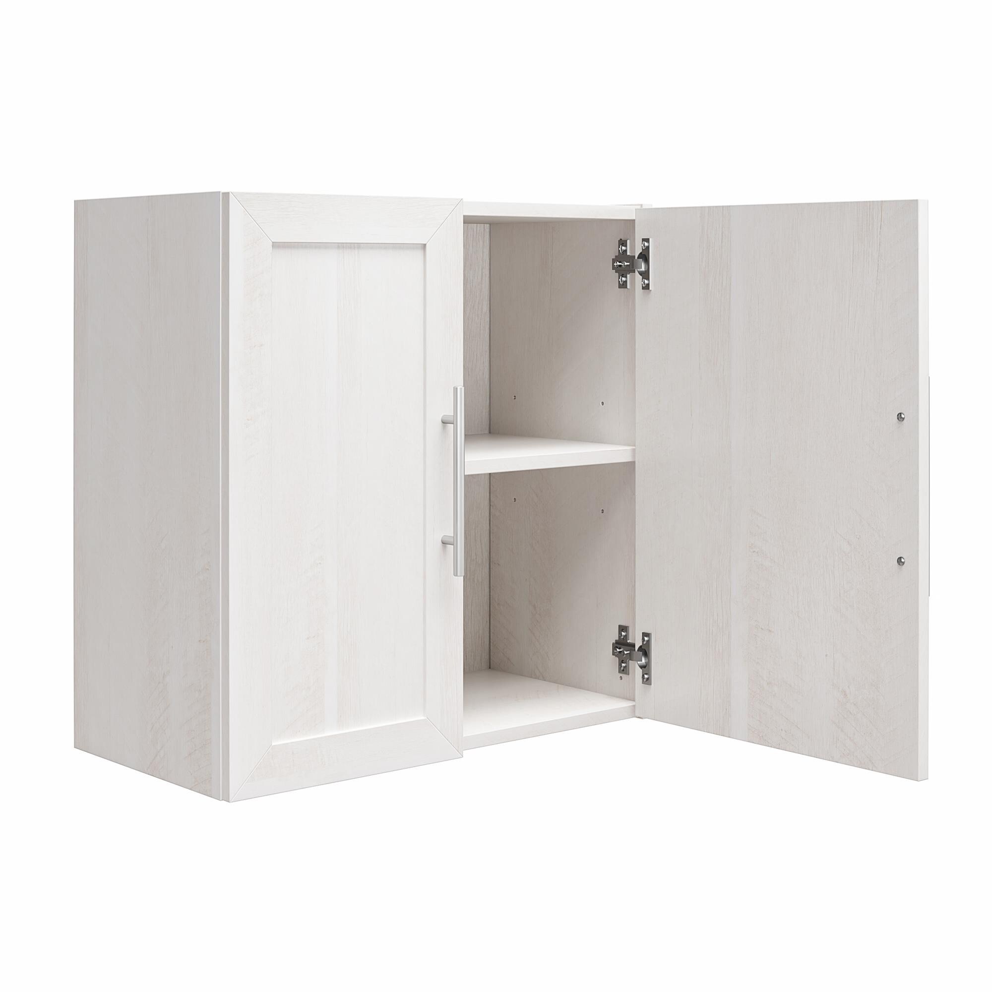 Ameriwood Home Clarkson White Stipple Kitchen Hutch at