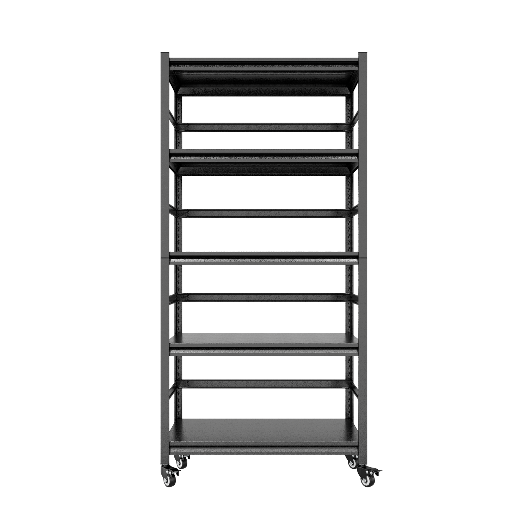 Kahomvis MOR-QPF2-745 Steel Heavy Duty 5 -Tier Utility shelving unit ( 31.5-in W x 15.7-in D x 63-in H ) ( Black , ( 300-lb lbs. Capacity Per Shelf )