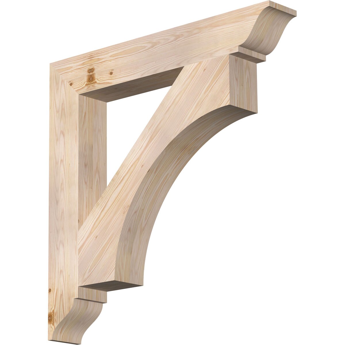 Ekena Millwork BKT06X38X38WTL01SDF Westlake traditional smooth 5-1/2-in x 38-in x 38-in Douglas fir Brown Wood Standard bracket