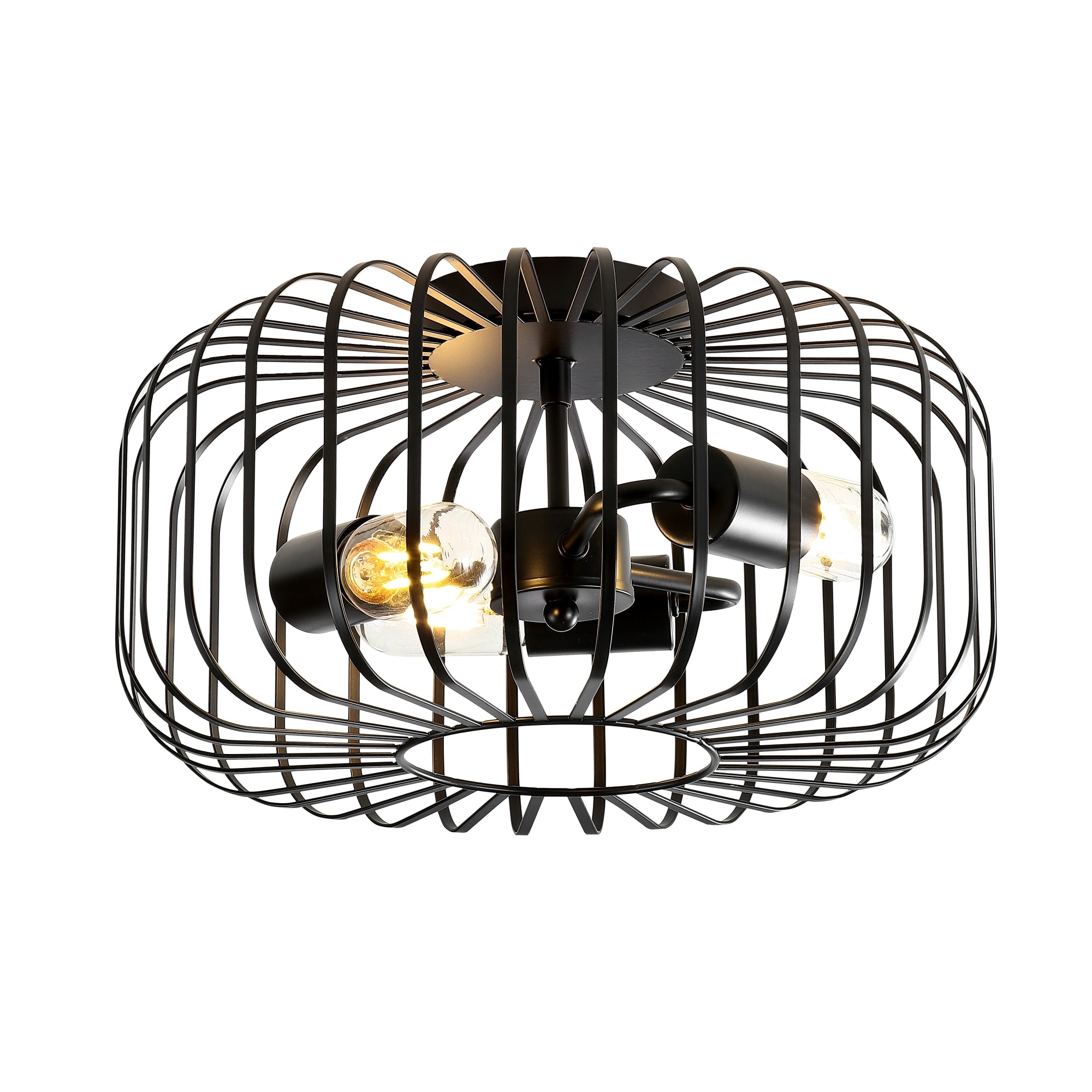 GETLEDEL FX-0522BK 1 -Light 14.6-in Oil rubbed Black Flush Mount Light