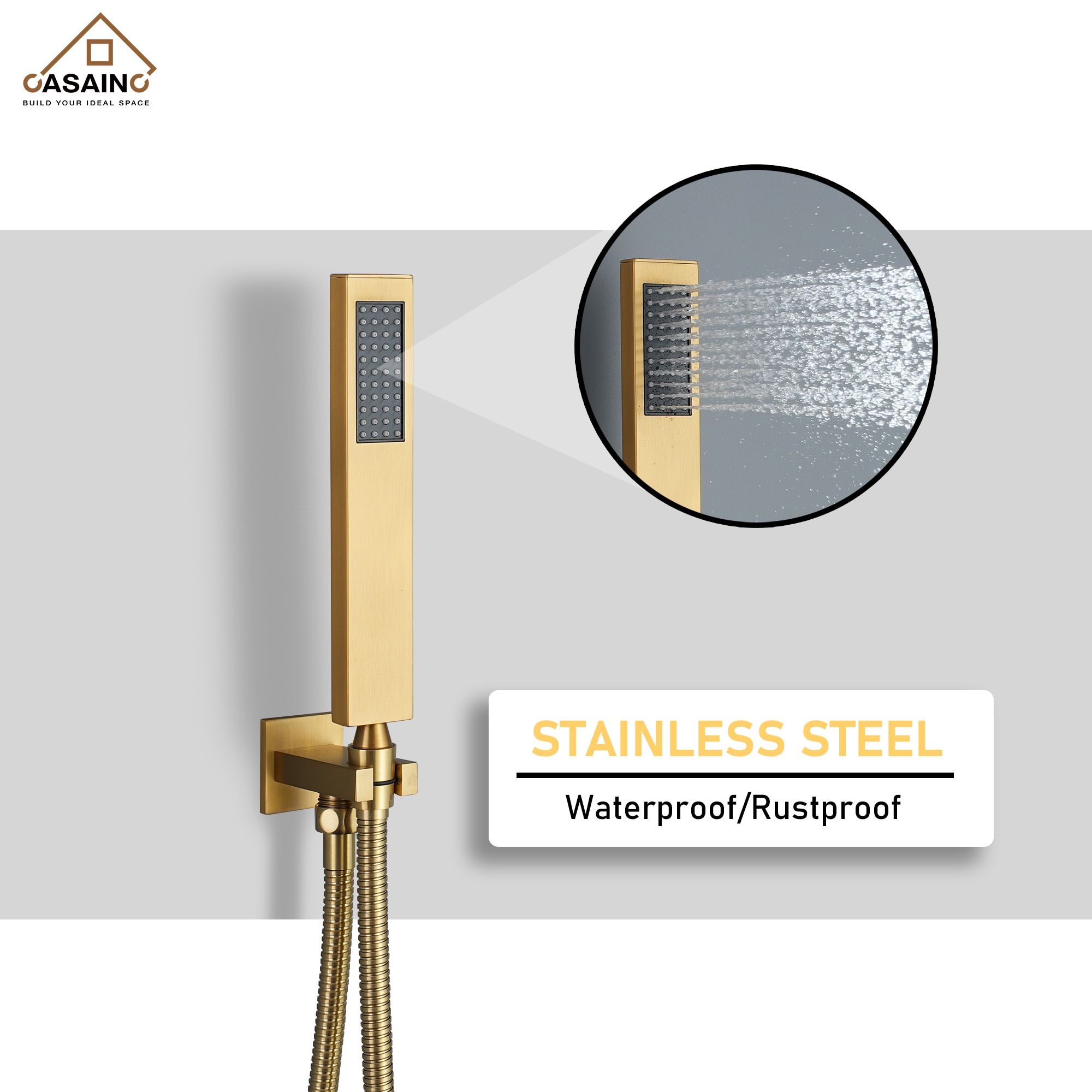 CASAINC CS6077-BG Showerhead-Bar-Panels - View #9
