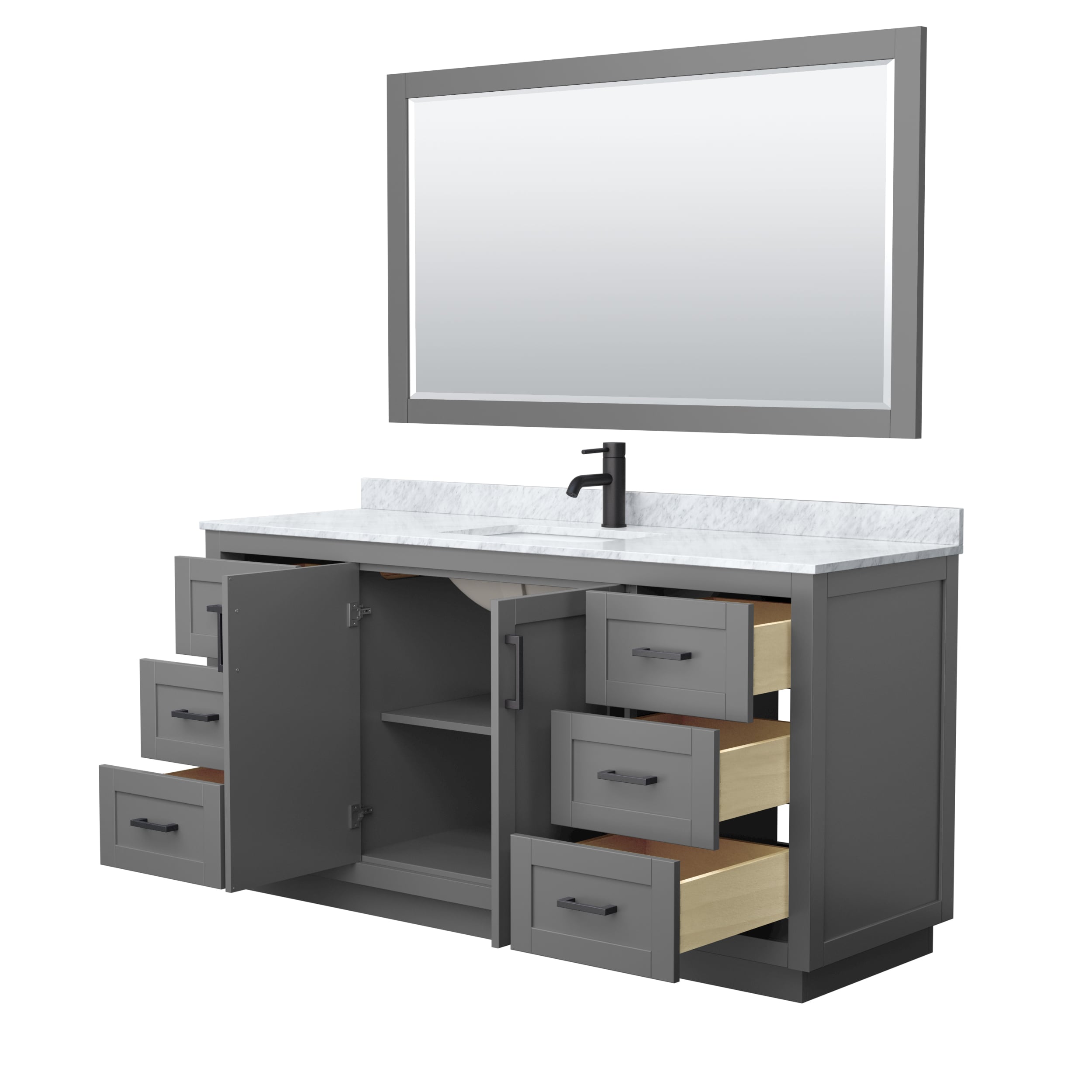 Wyndham Collection WCF292966SGBCMUNSM58 Bath-Vanity-Combo - View #3