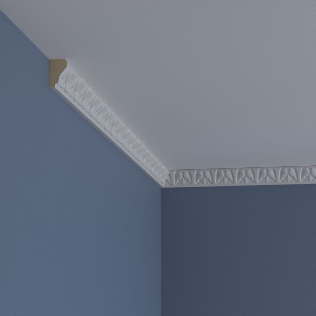 Ekena Millwork MLD01X00AC-CASE-12 Acanthus Leaf Panel Moulding 1-3/8-in x 7-ft 10-1/2-in Primed Polyurethane Acanthus 167886 Chair rail Moulding 12 -Pack