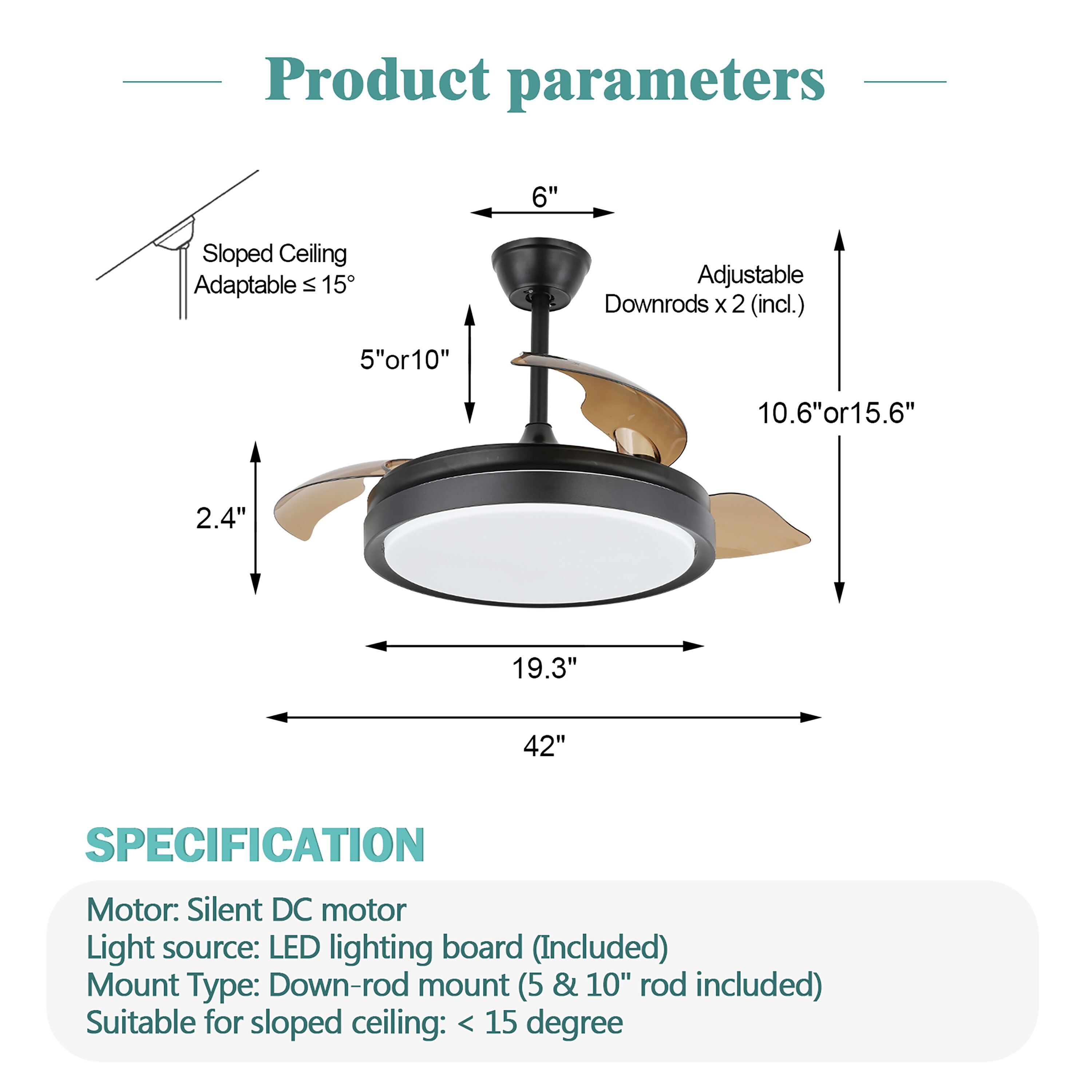 Oaks Decor DC4205-B Ceiling-Fans - View #10