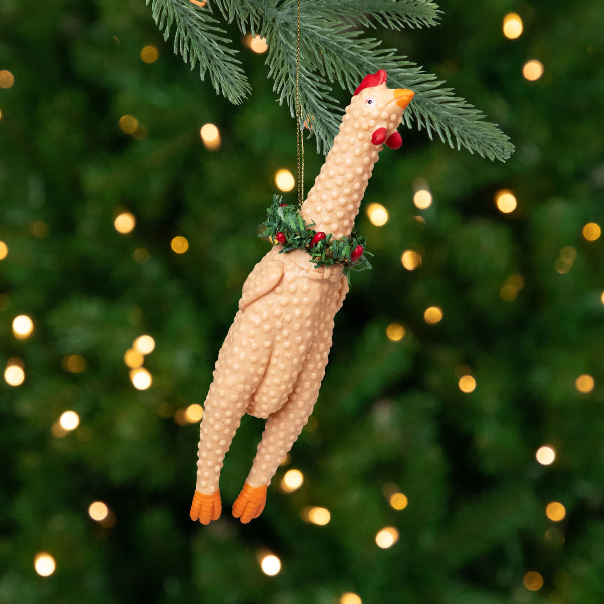 Roman Classic Rubber Chicken Christmas Ornament - 8.25 inch #ROMAN 130657