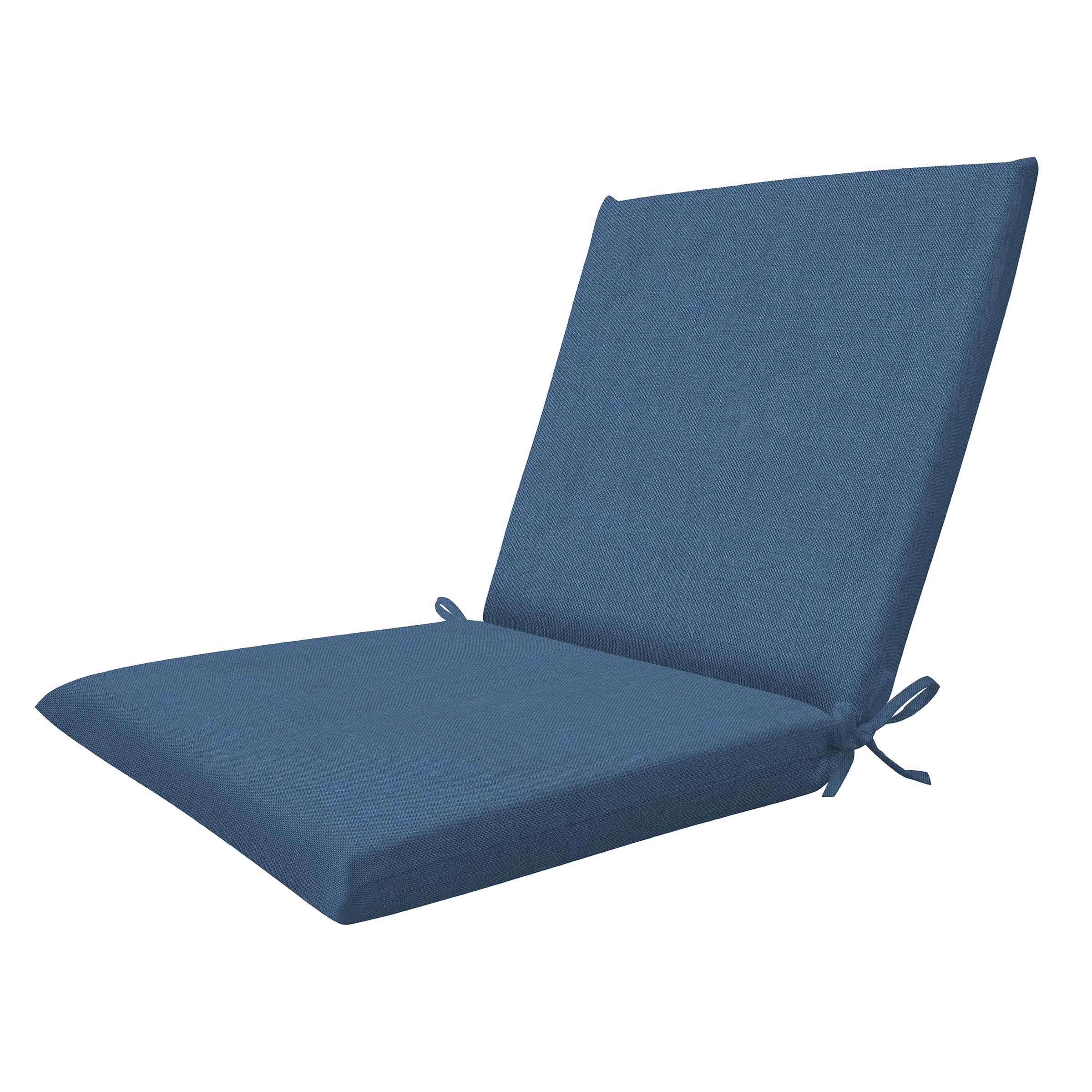 3i Products LOL1107-101A140 Textured Solid Pacific Blue Midback Dining Chair Cushion 17.5-in x 19-in Pacific Blue Patio chair cushion